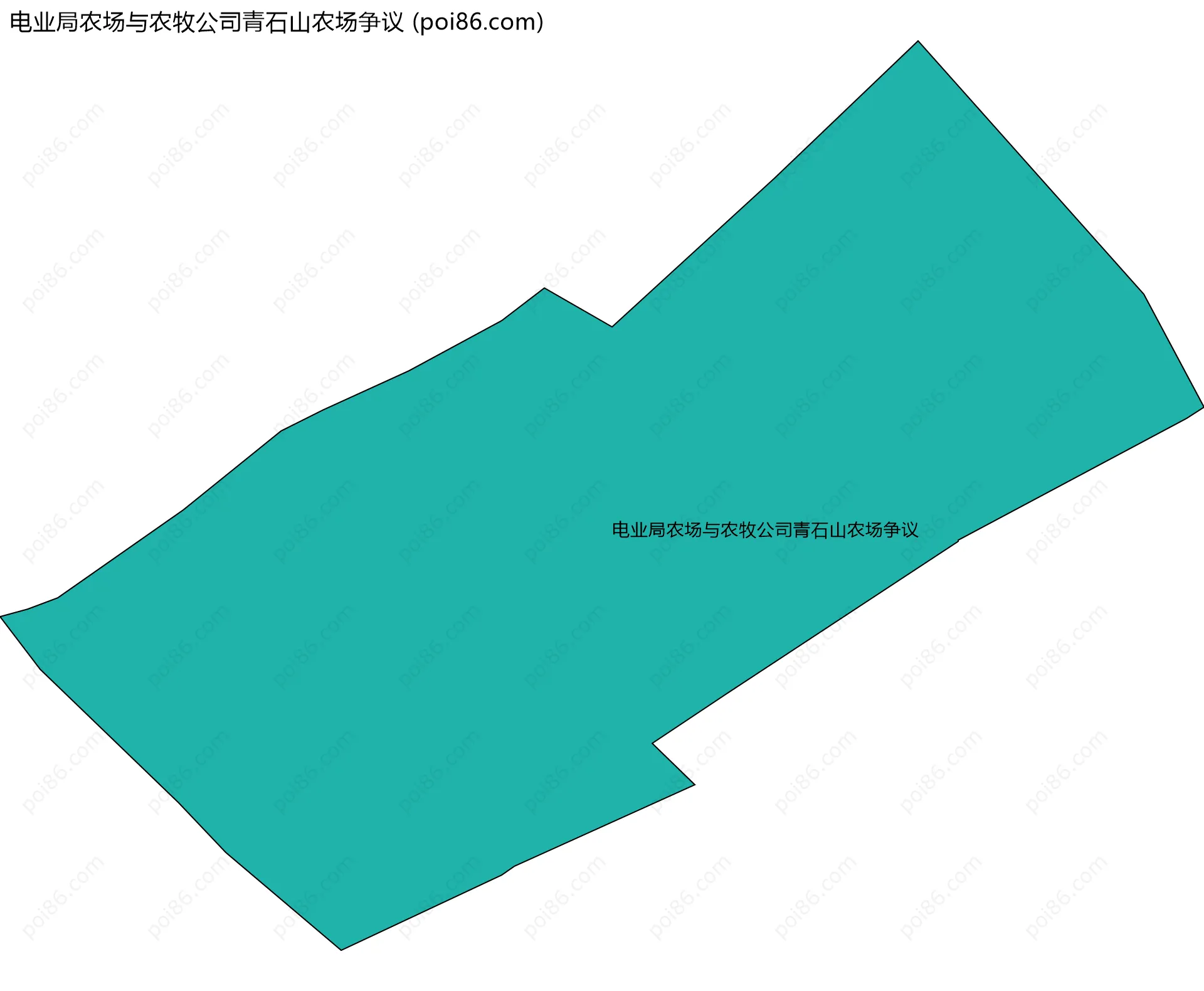 电业局农场与农牧公司青石山农场争议边界地图