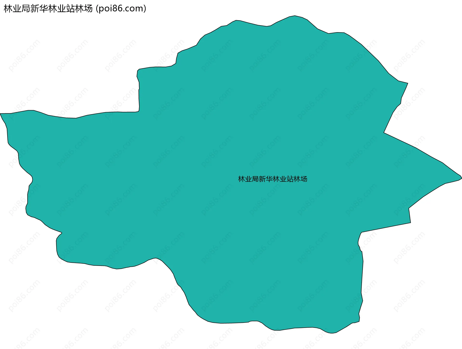林业局新华林业站林场边界地图