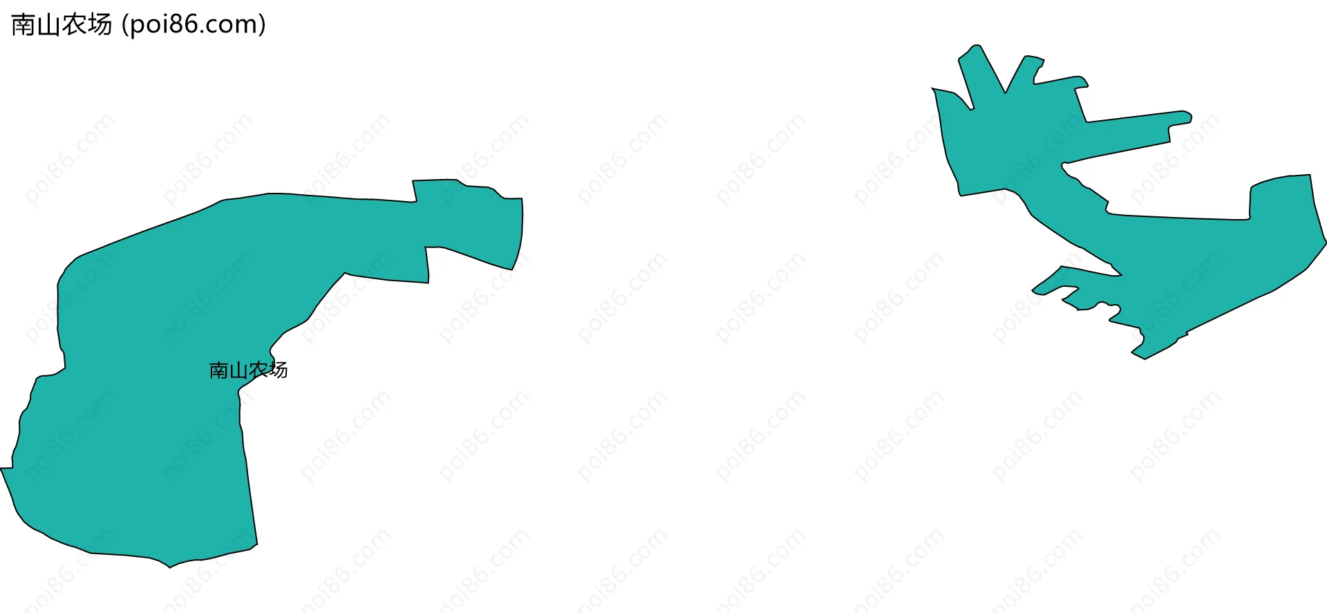 南山农场边界地图