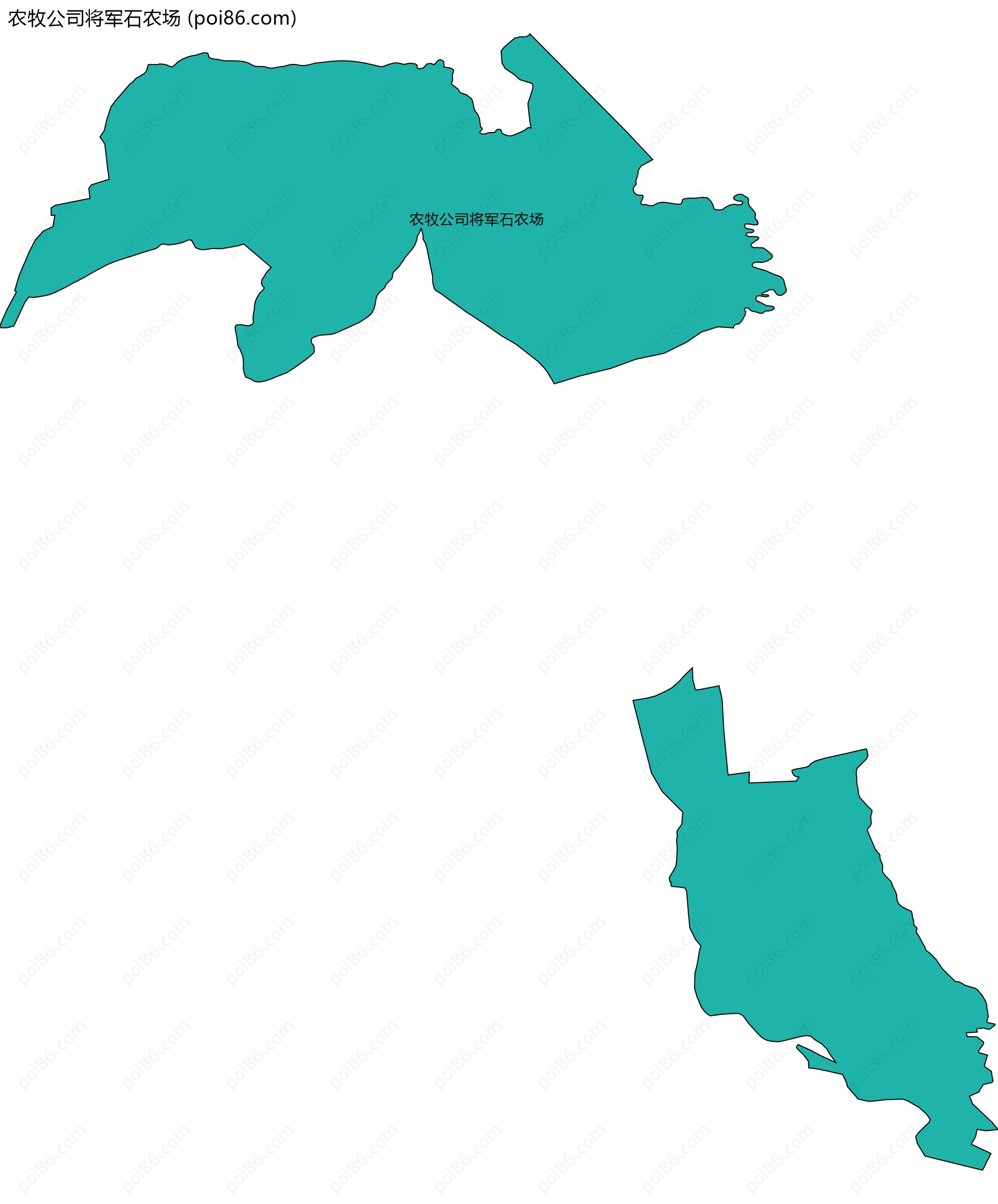 农牧公司将军石农场边界地图