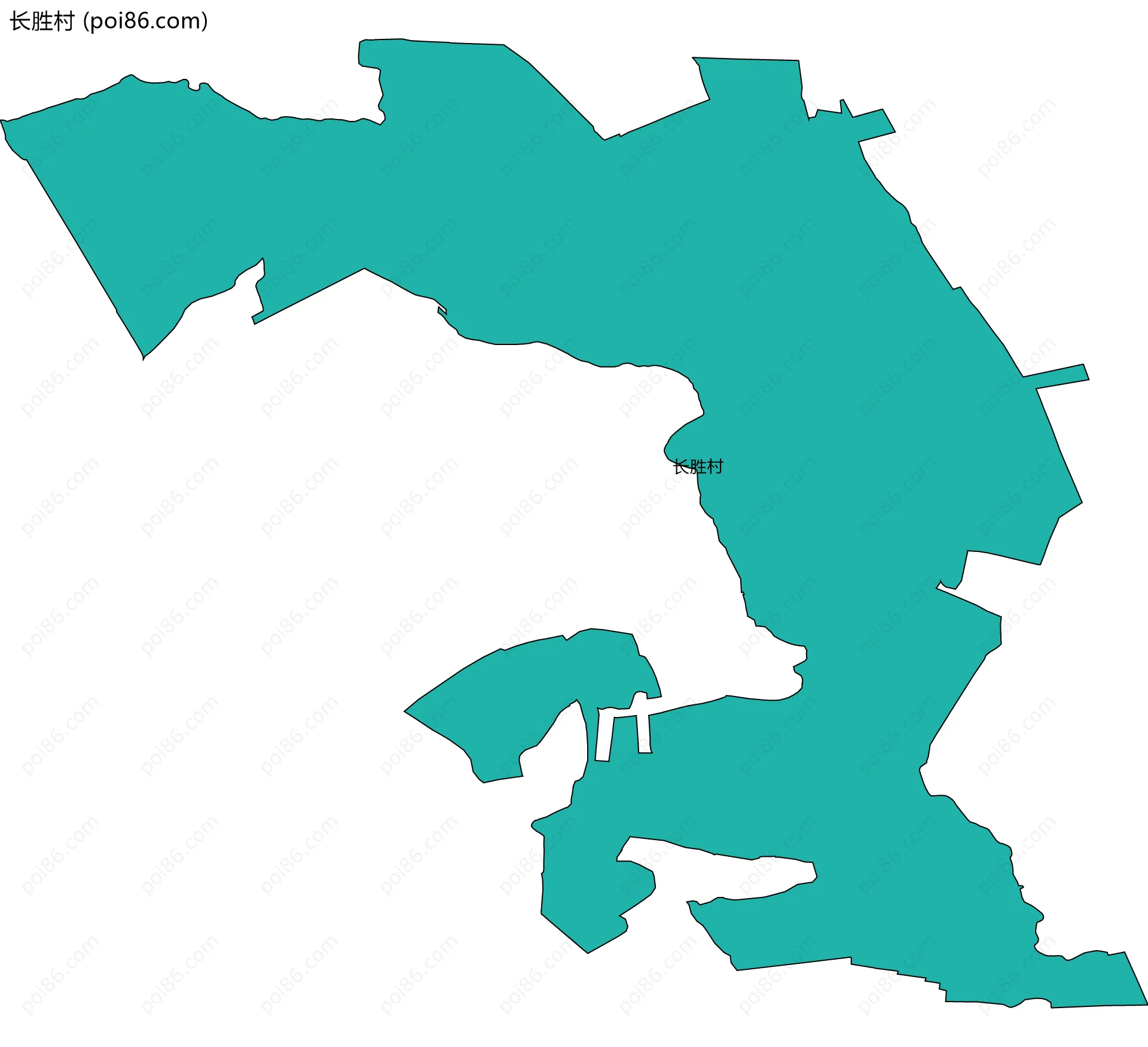 长胜村边界地图