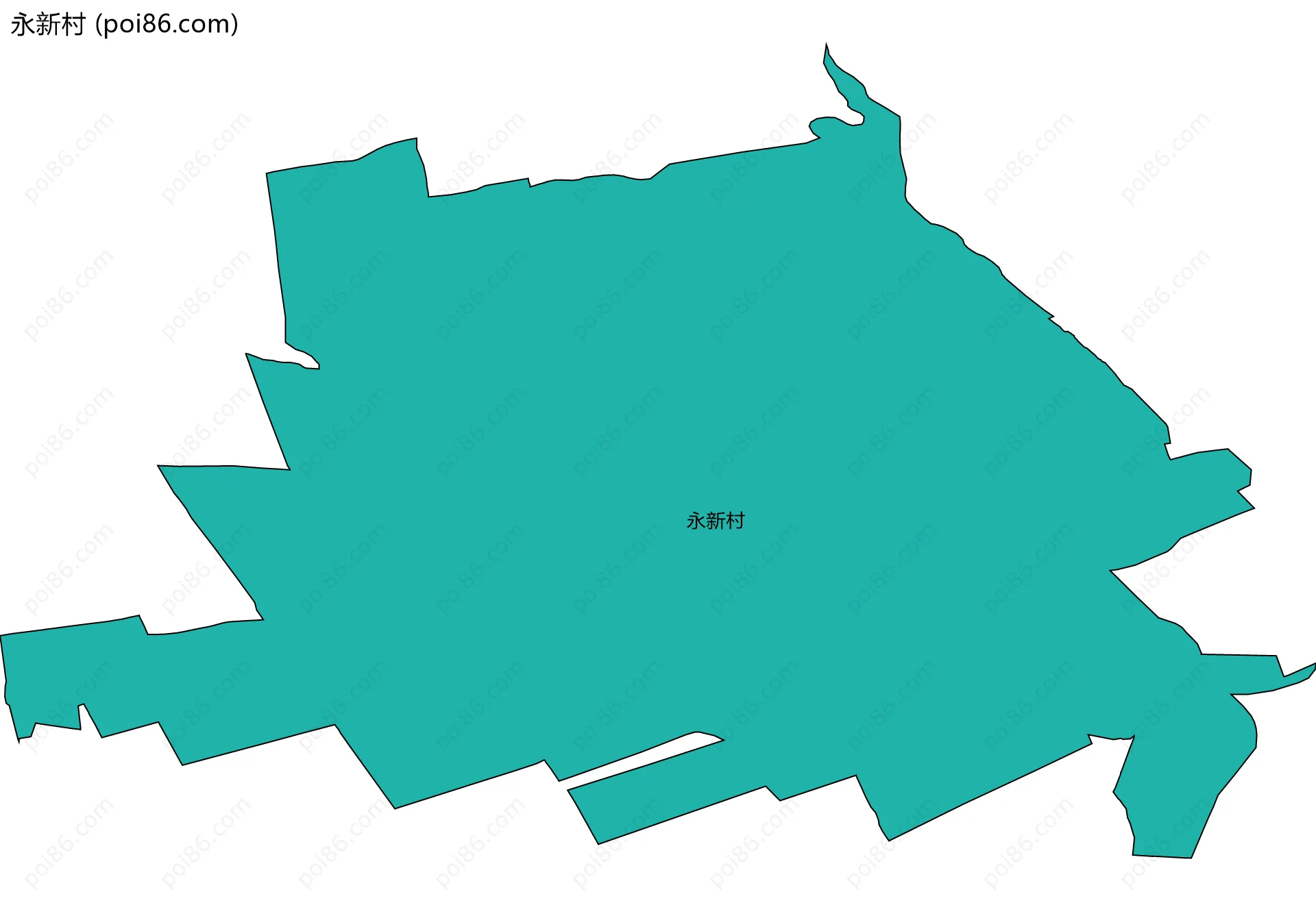 永新村边界地图