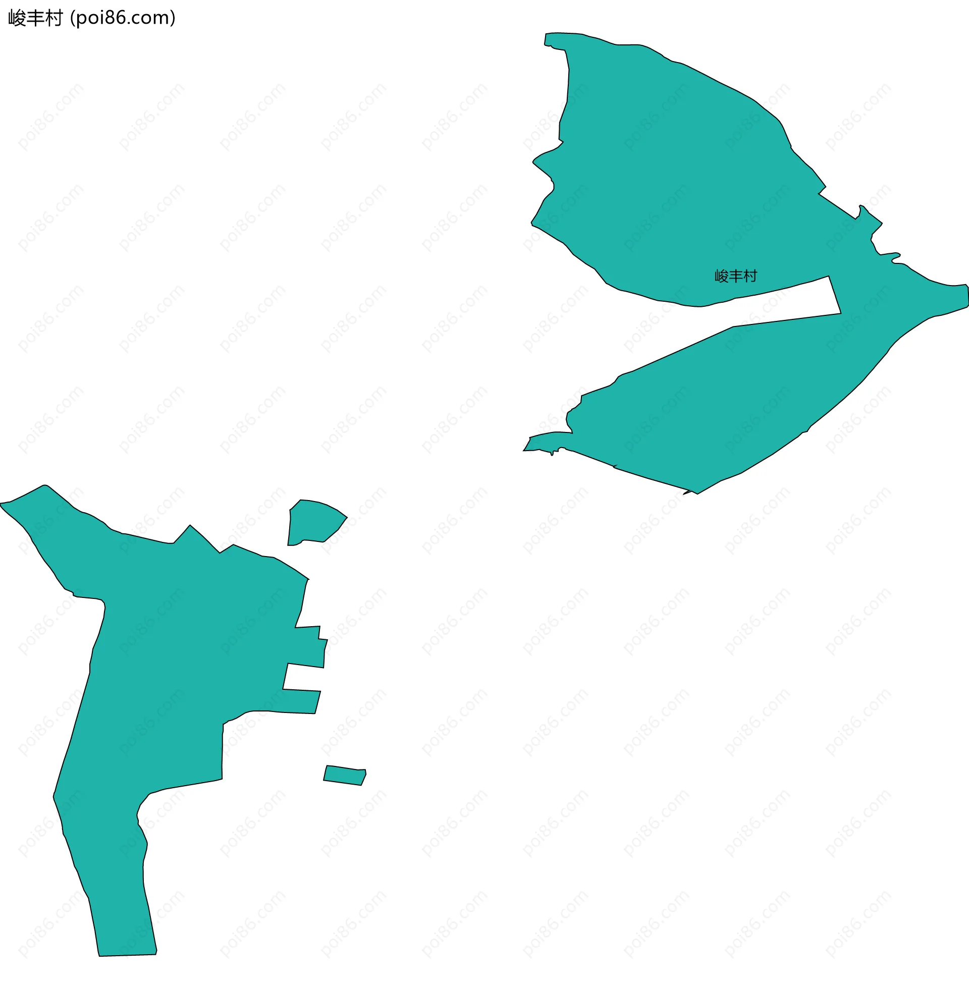 峻丰村边界地图