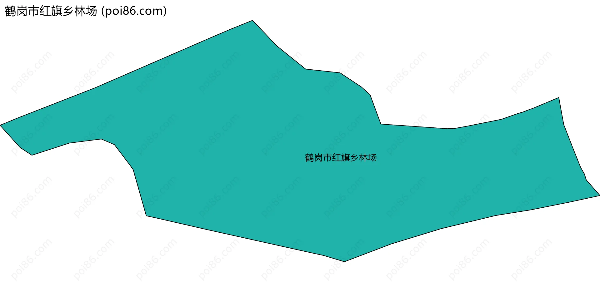 鹤岗市红旗乡林场边界地图