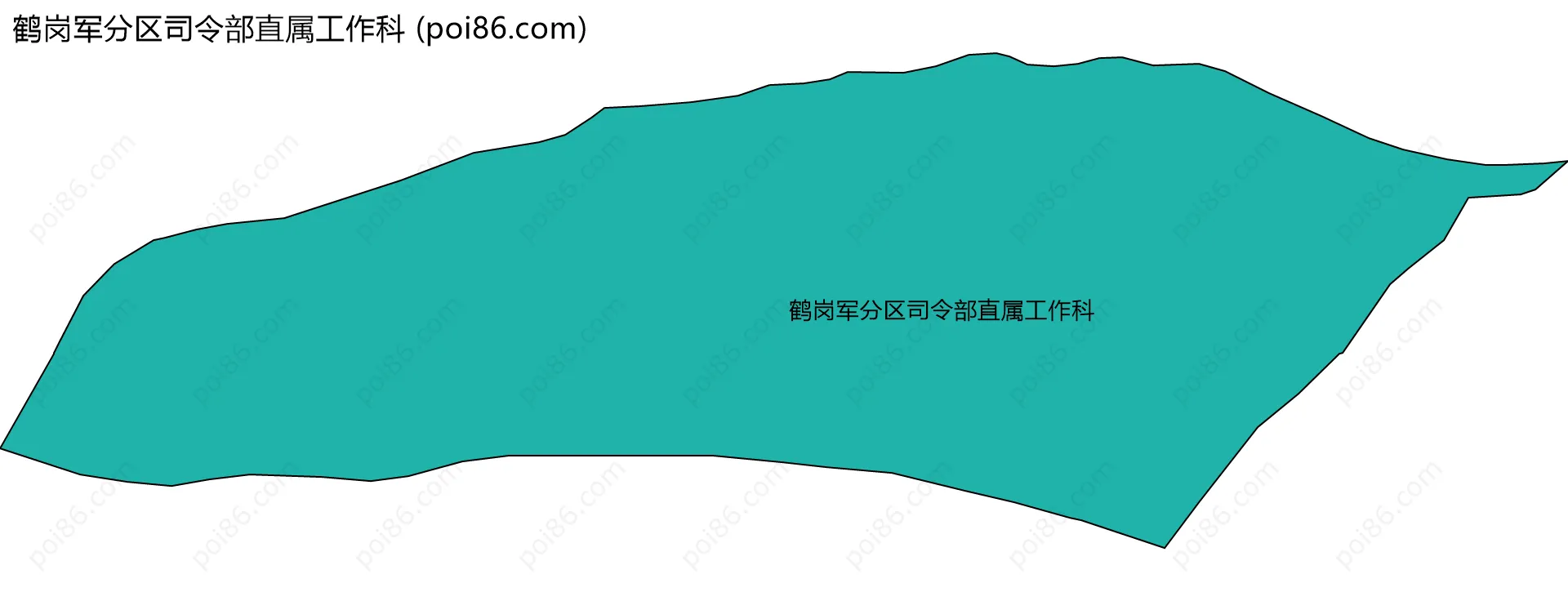 鹤岗军分区司令部直属工作科边界地图