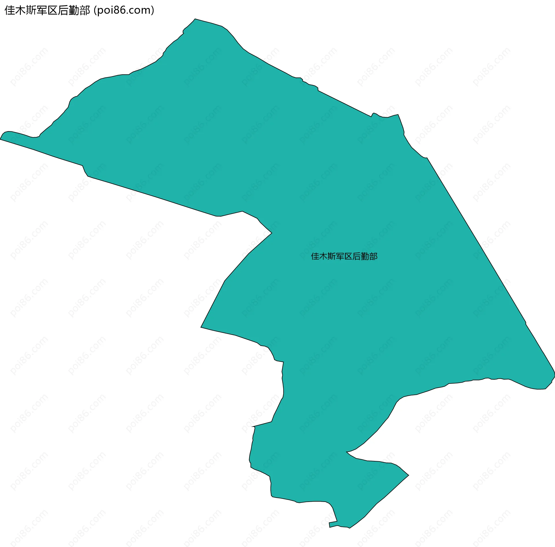 佳木斯军区后勤部边界地图