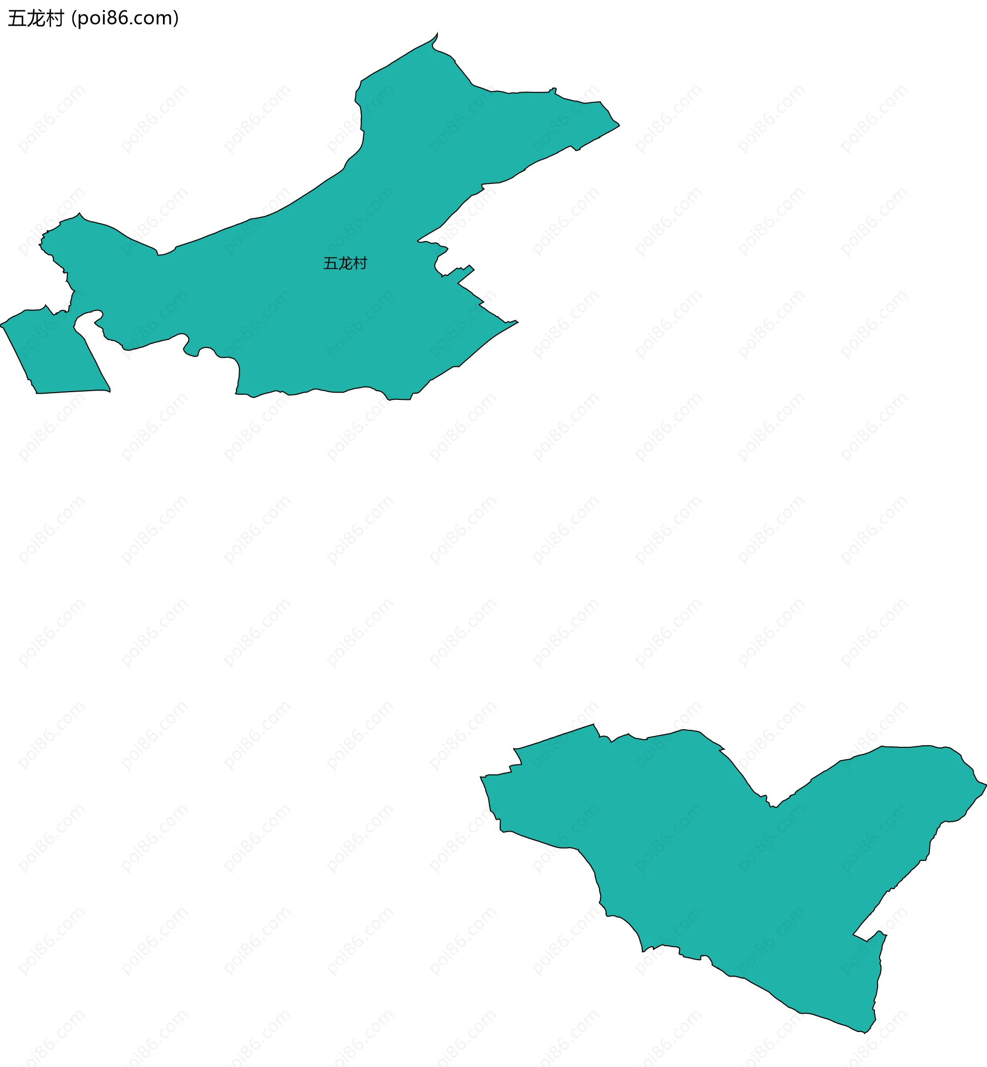 五龙村边界地图