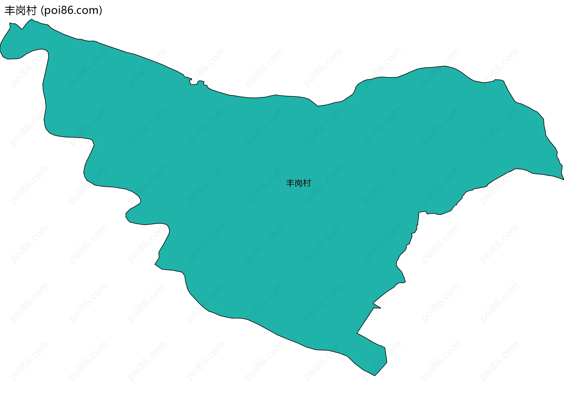 丰岗村边界地图