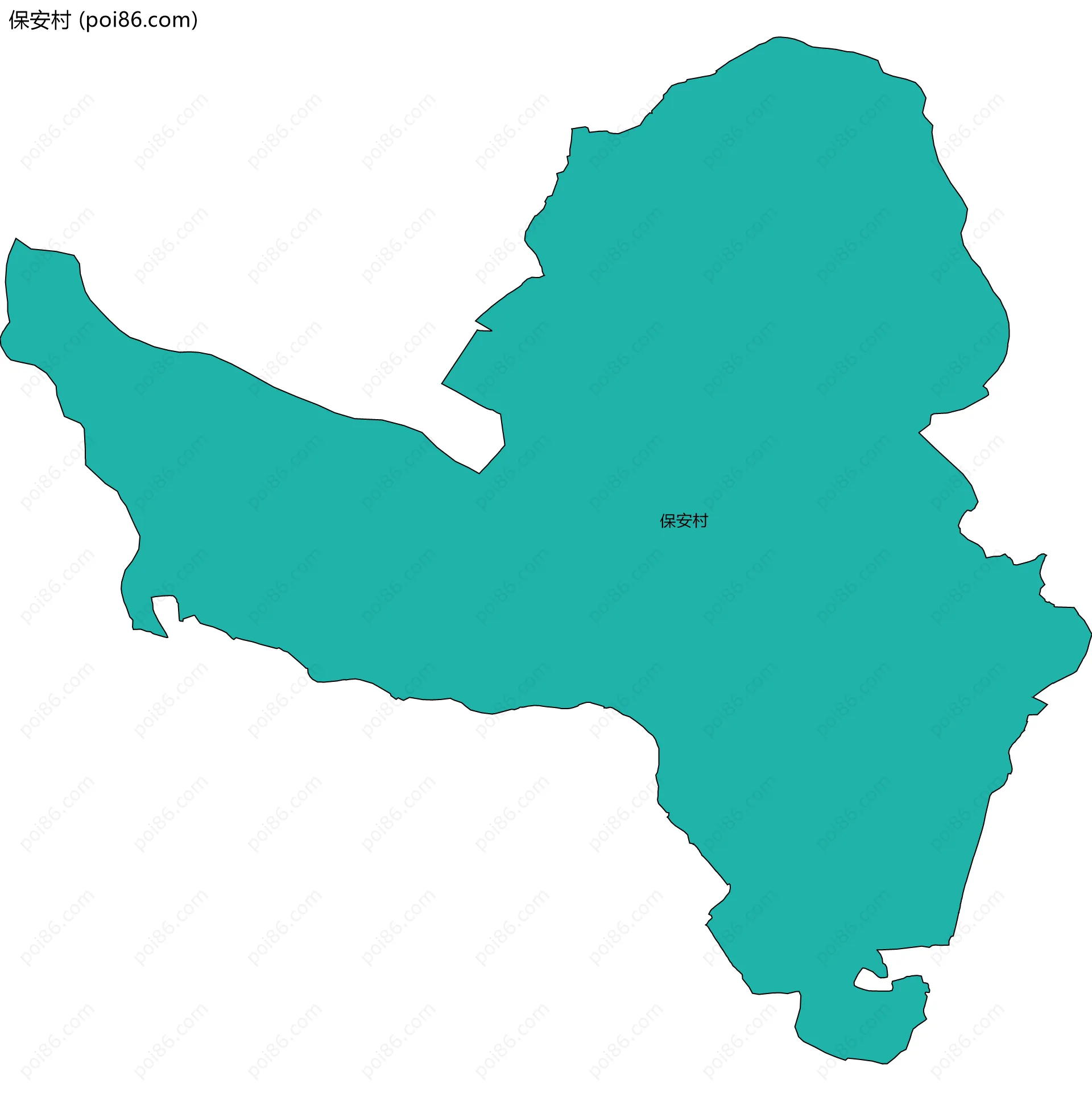 保安村边界地图