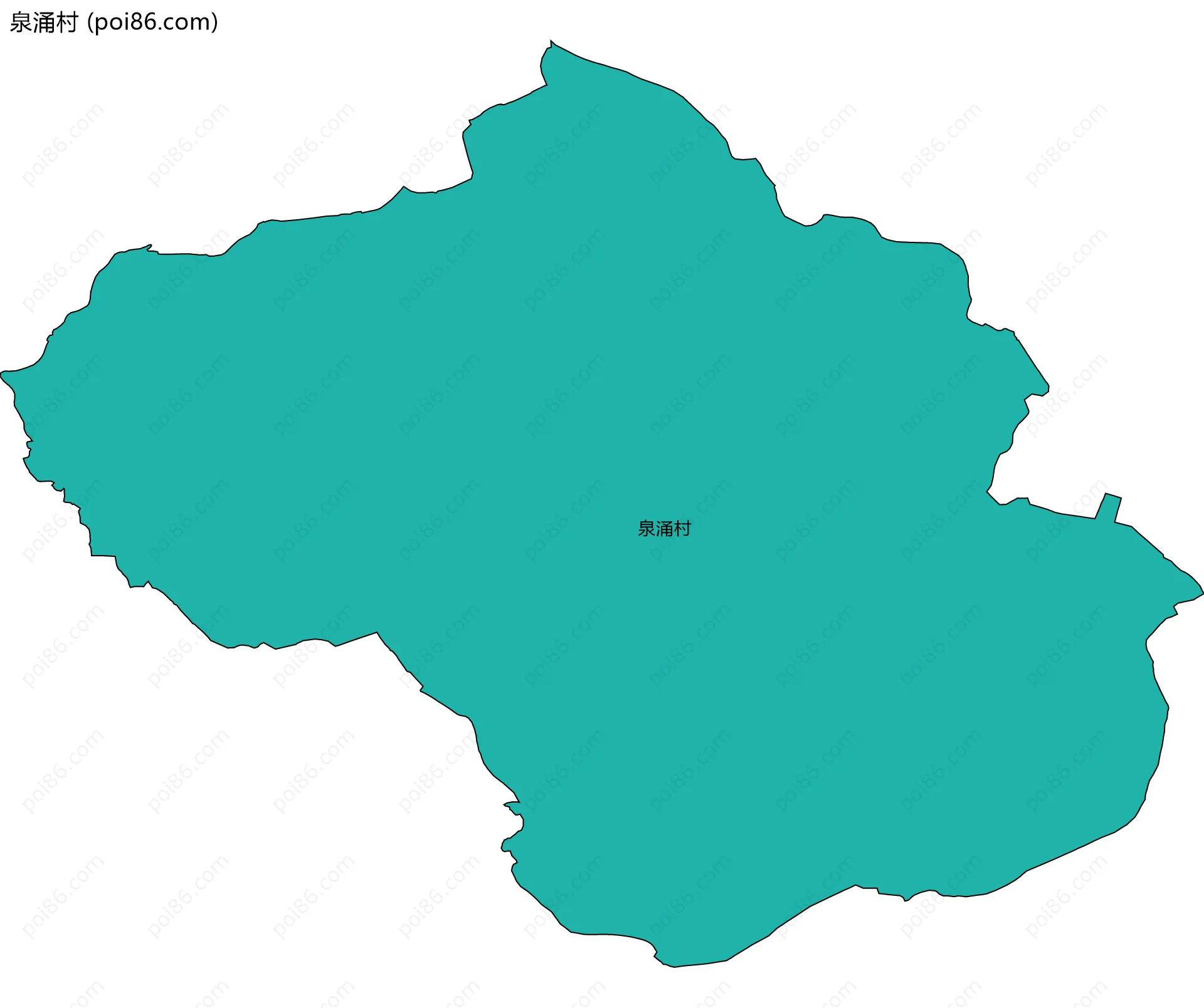 泉涌村边界地图