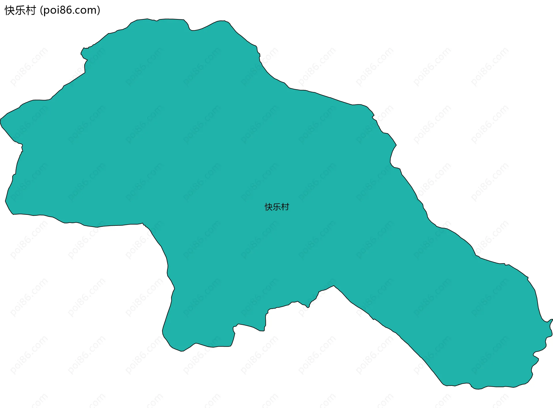 快乐村边界地图