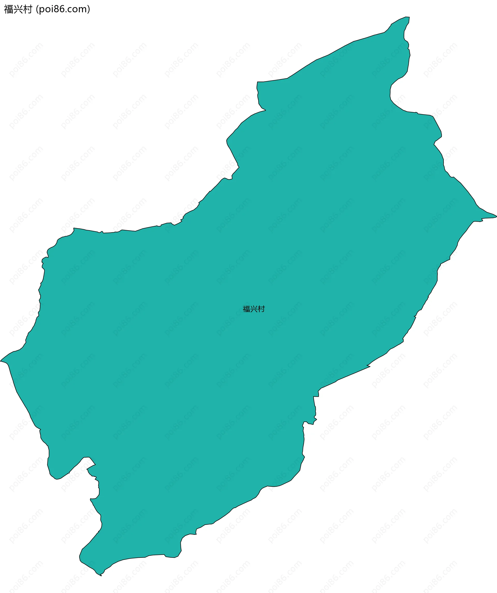 福兴村边界地图