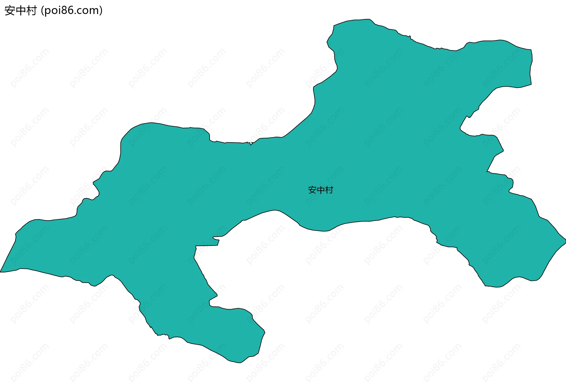 安中村边界地图
