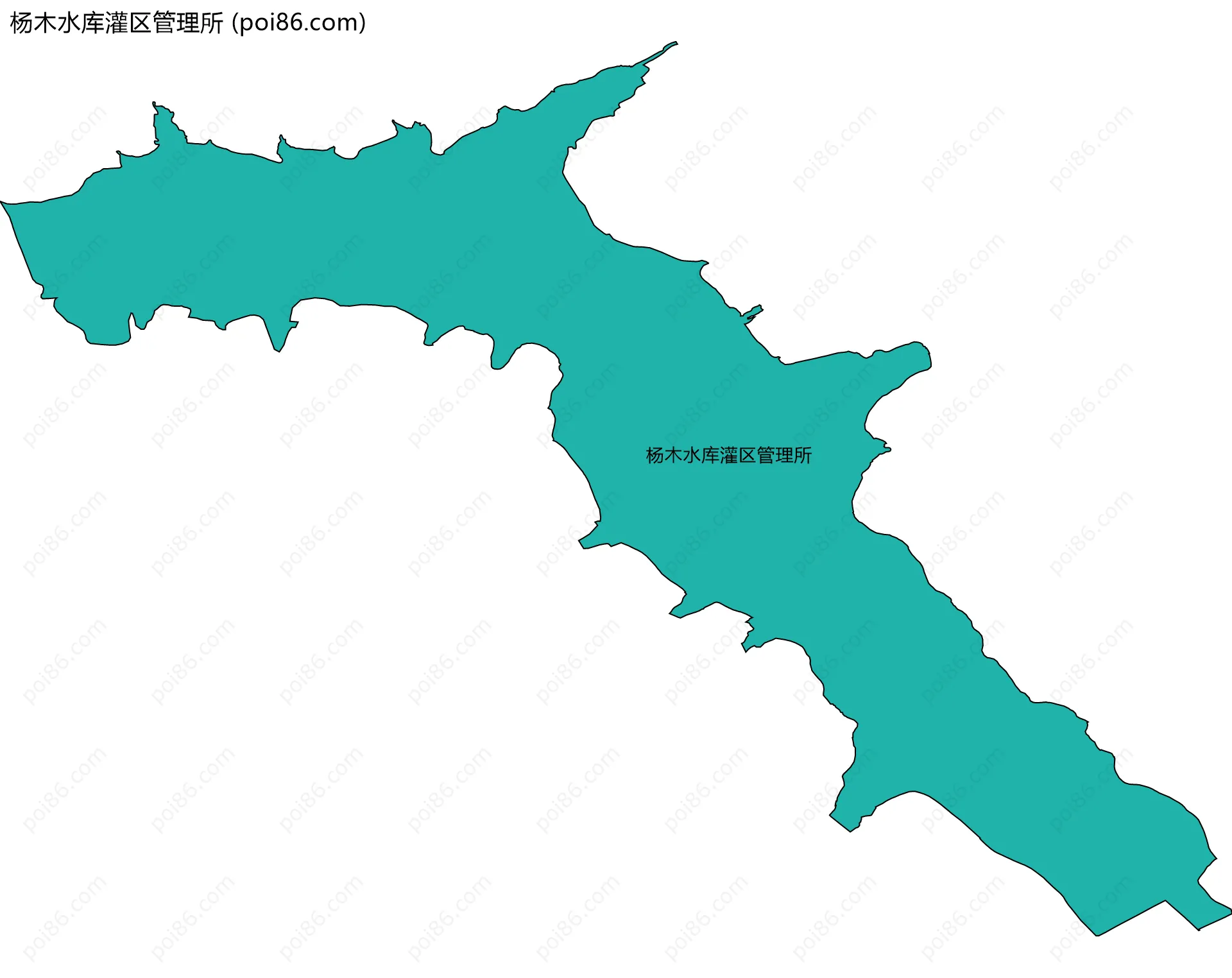 杨木水库灌区管理所边界地图
