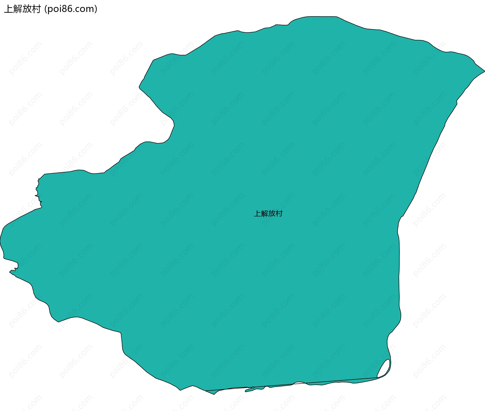 上解放村边界地图