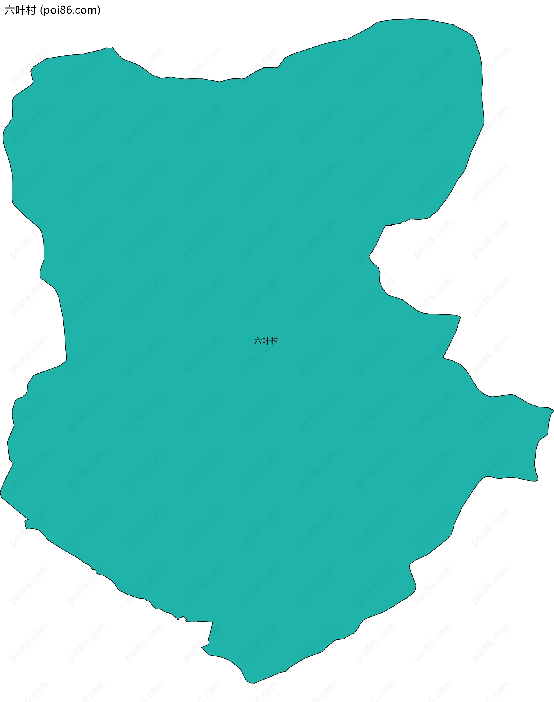 六叶村边界地图
