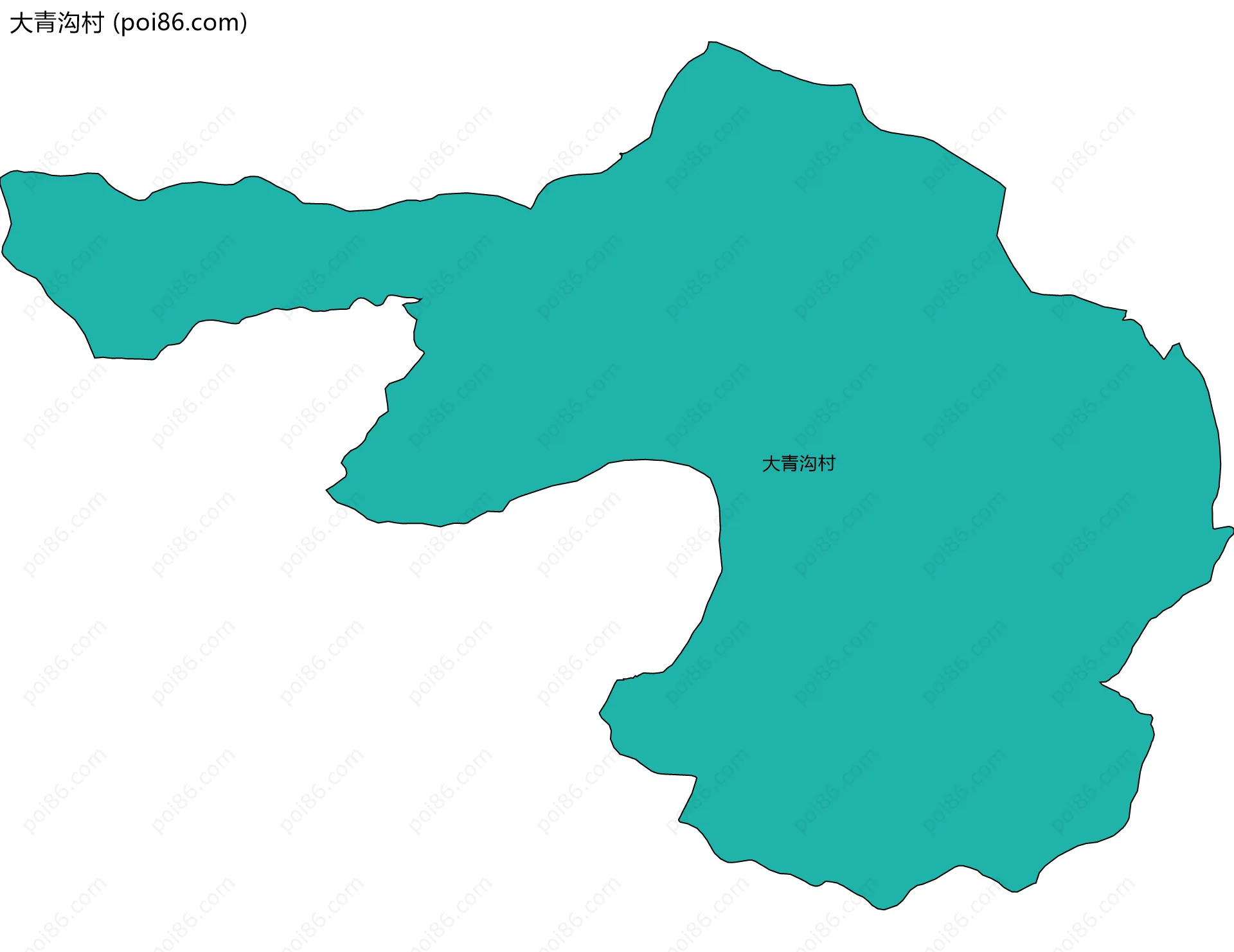 大青沟村边界地图