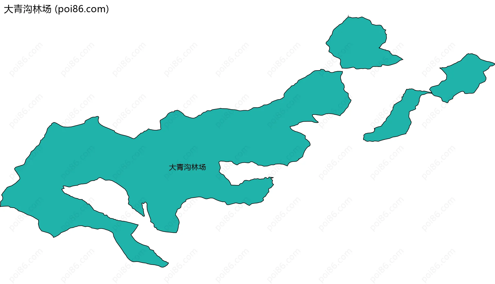 大青沟林场边界地图
