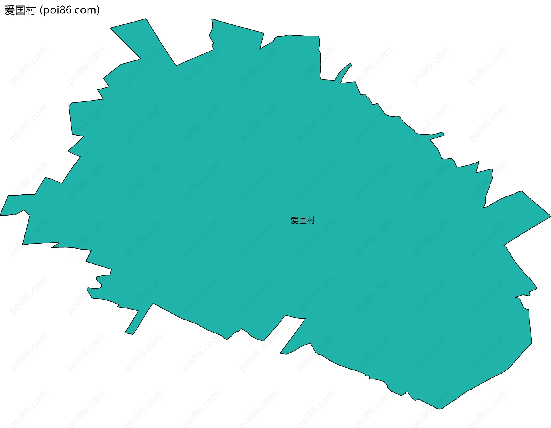 爱国村边界地图