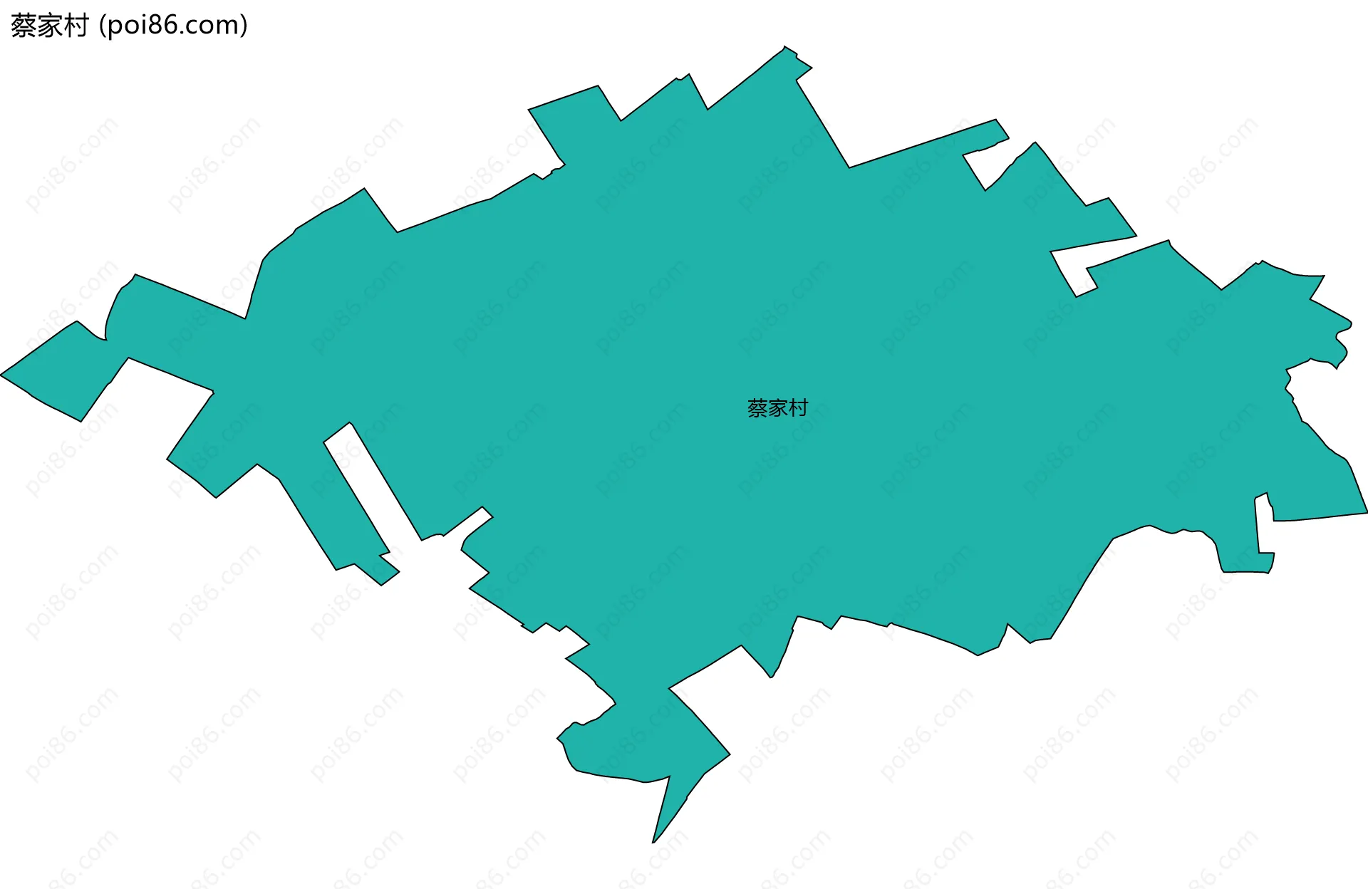 蔡家村边界地图