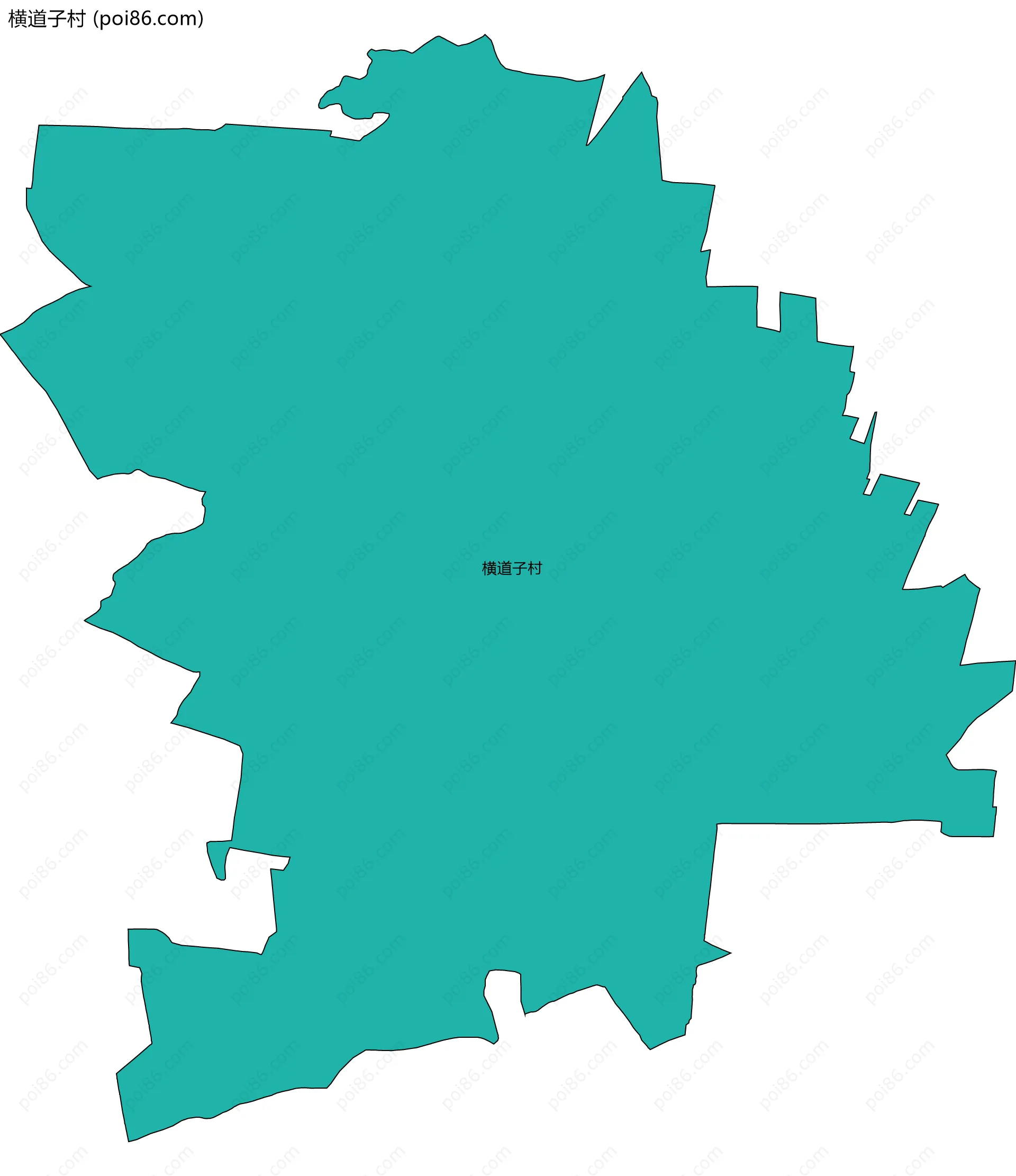 横道子村边界地图