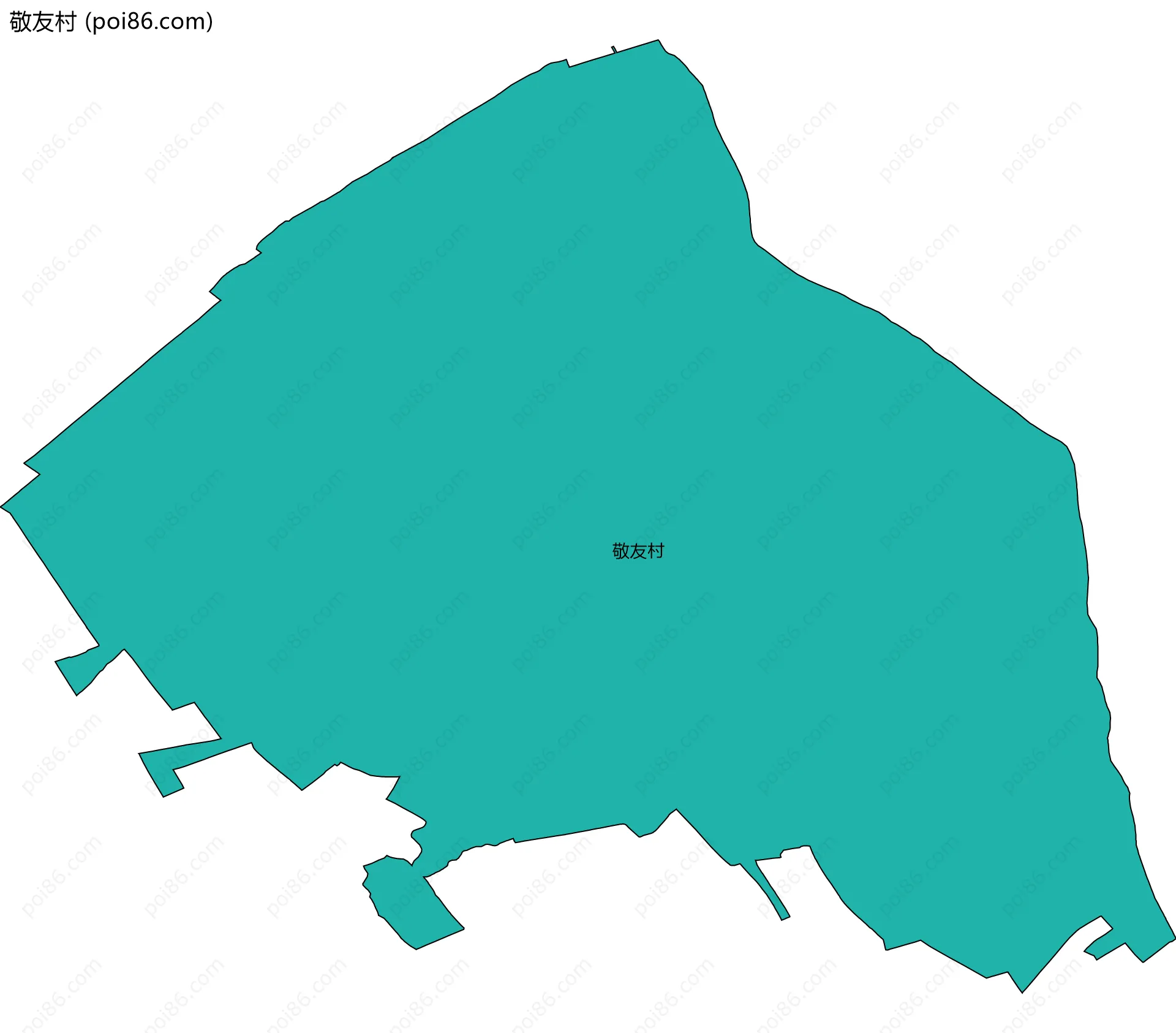 敬友村边界地图