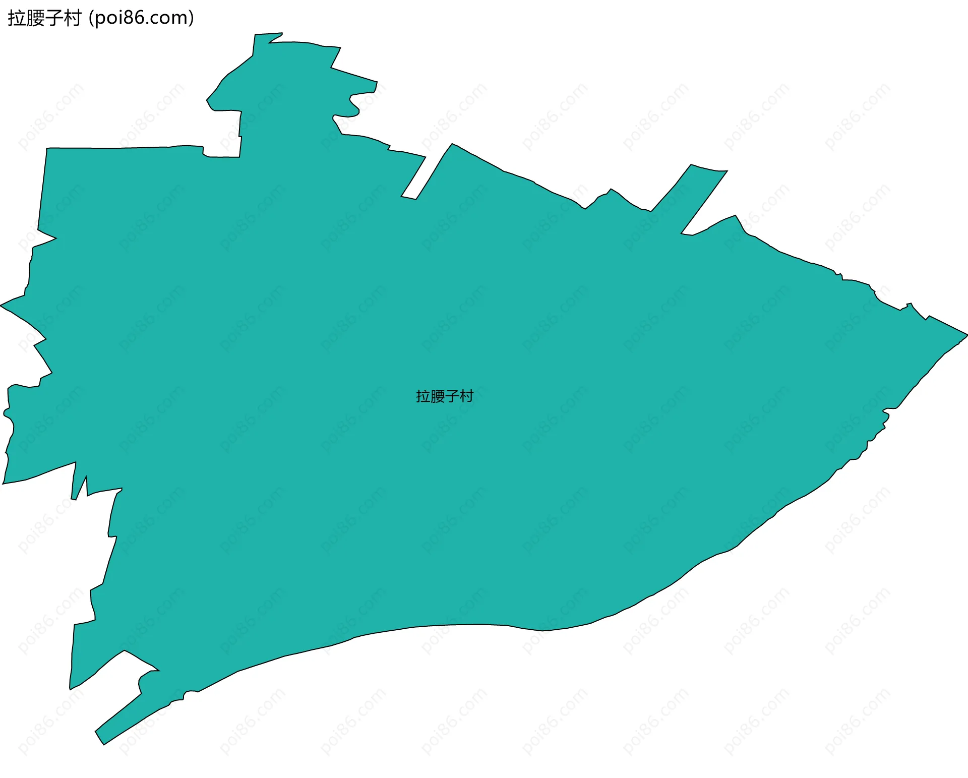 拉腰子村边界地图