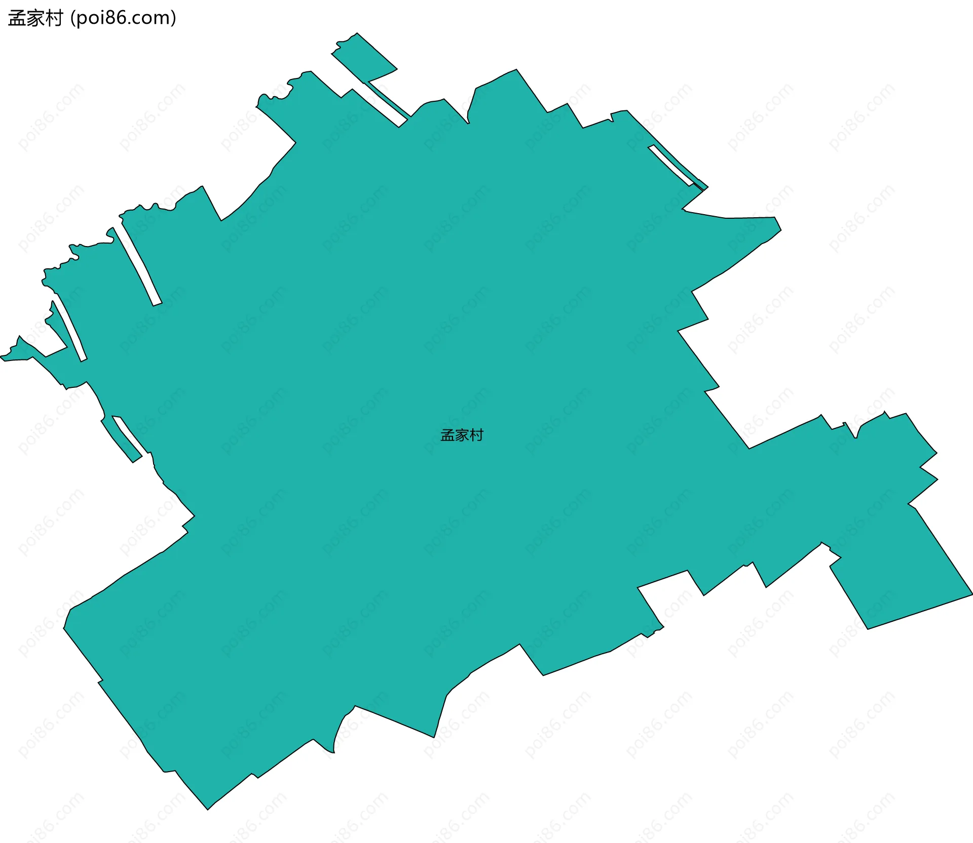 孟家村边界地图