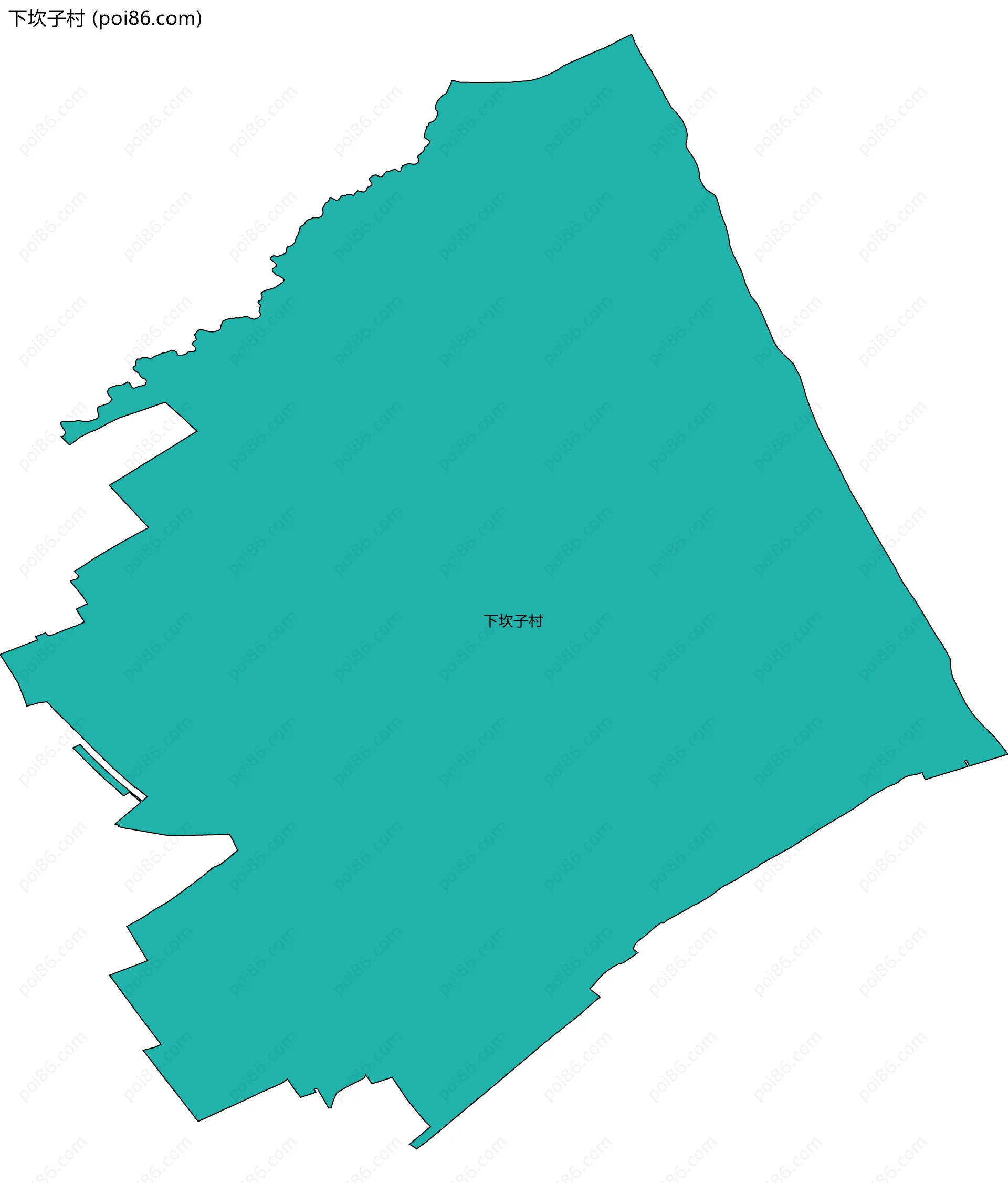 下坎子村边界地图