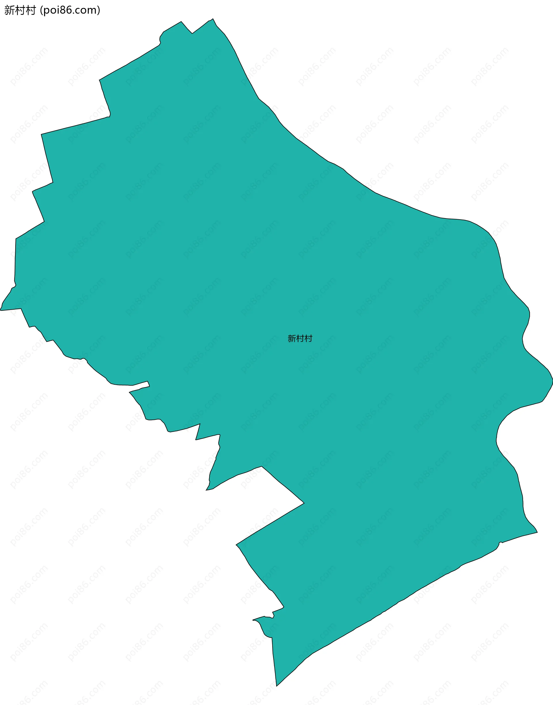 新村村边界地图