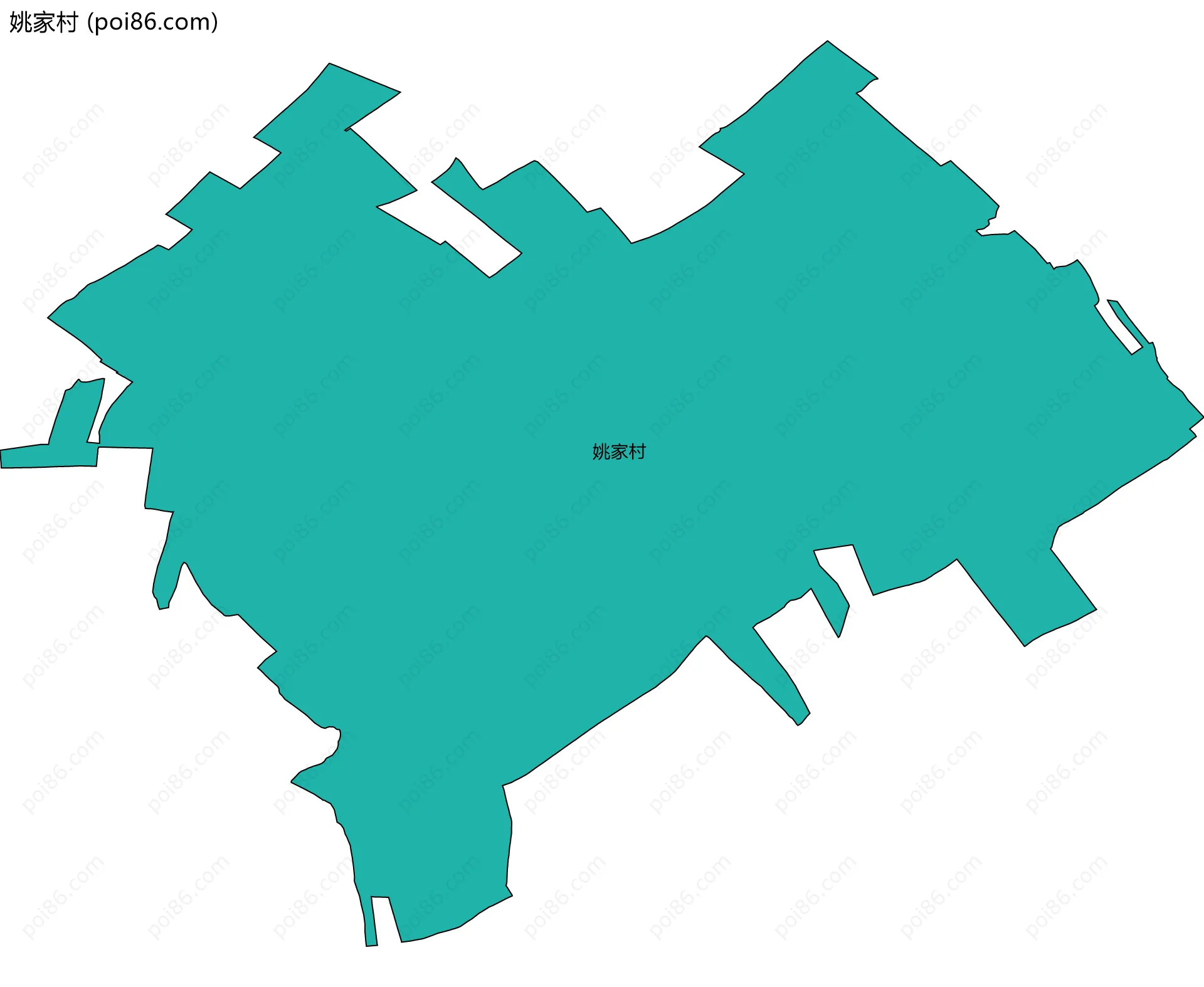 姚家村边界地图