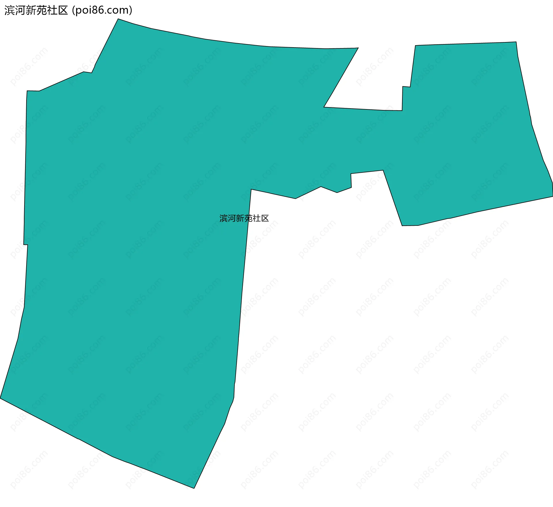 滨河新苑社区边界地图