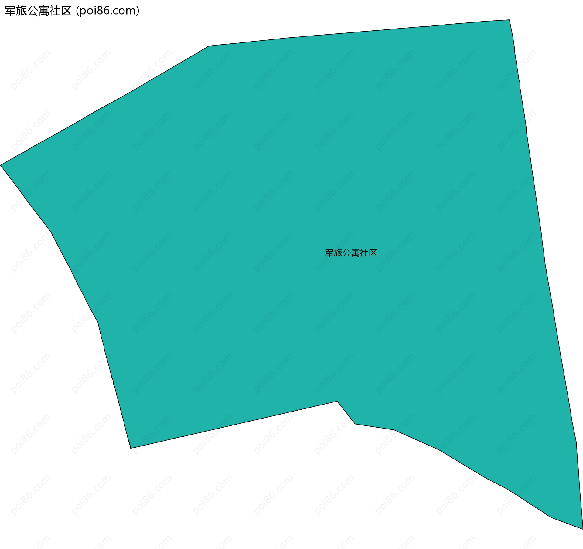 军旅公寓社区边界地图