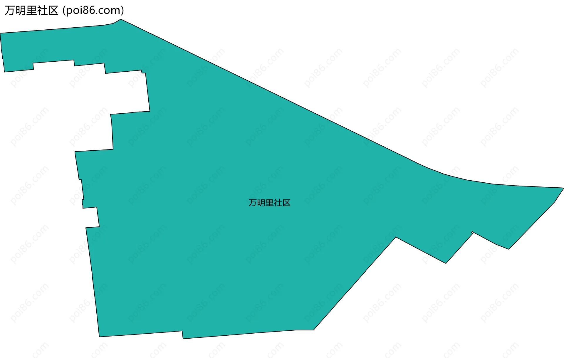 万明里社区边界地图