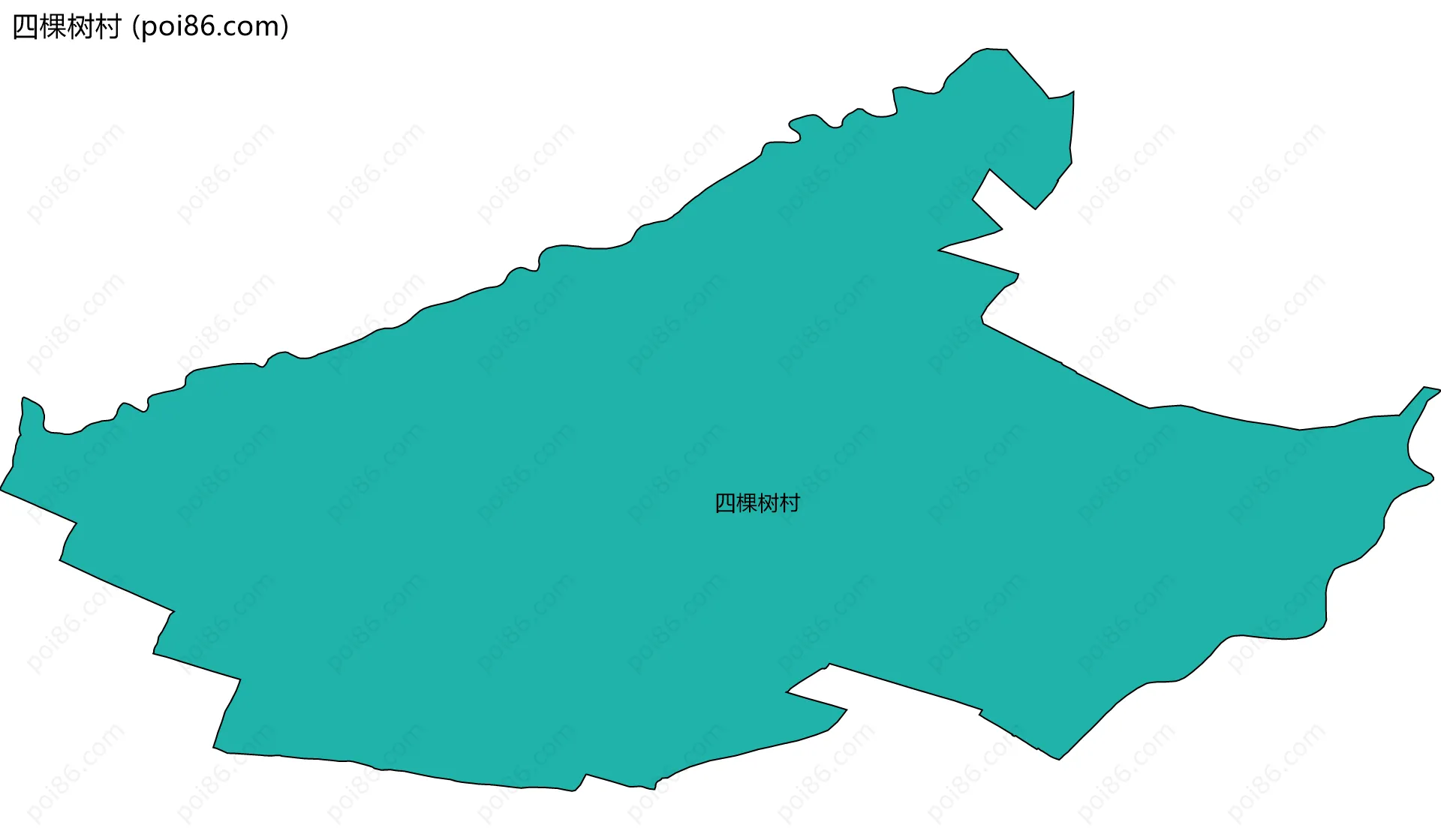 四棵树村边界地图