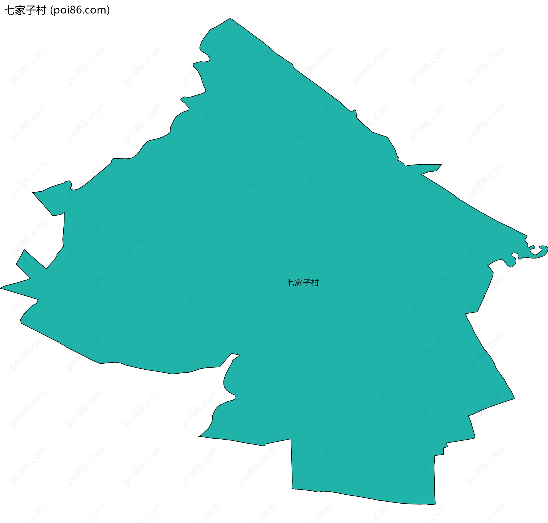 七家子村边界地图