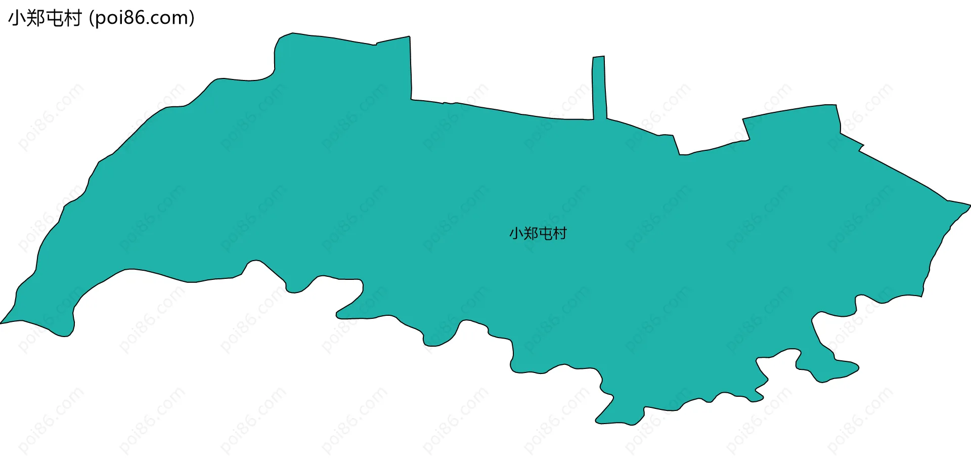 小郑屯村边界地图