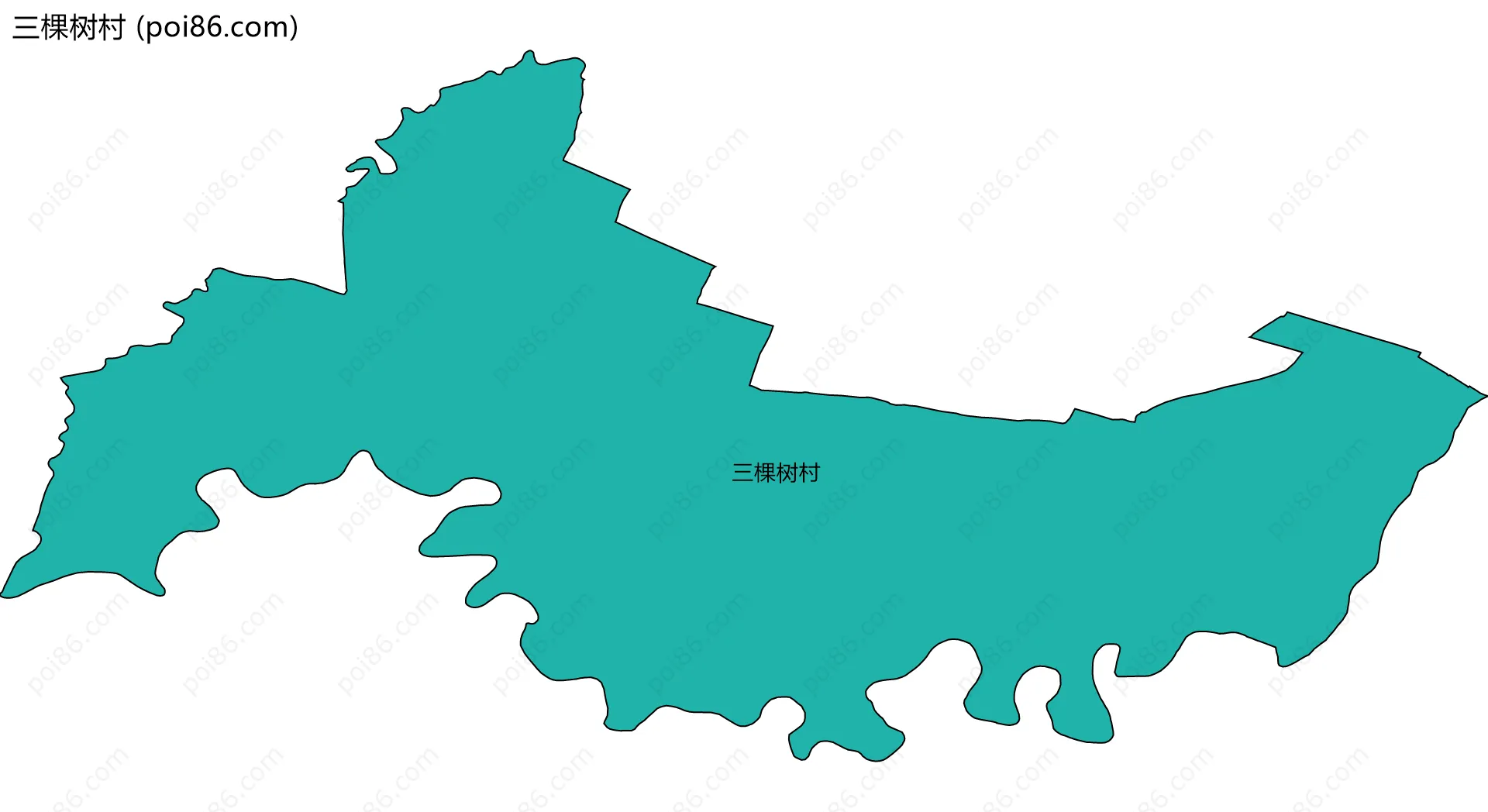 三棵树村边界地图