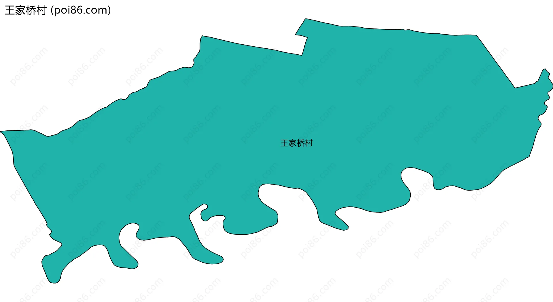 王家桥村边界地图