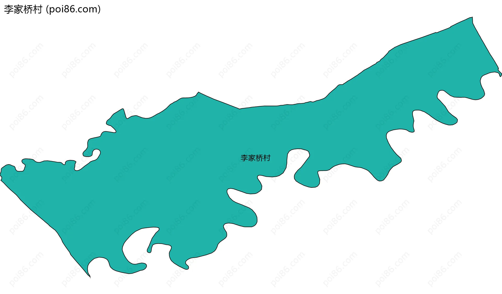 李家桥村边界地图