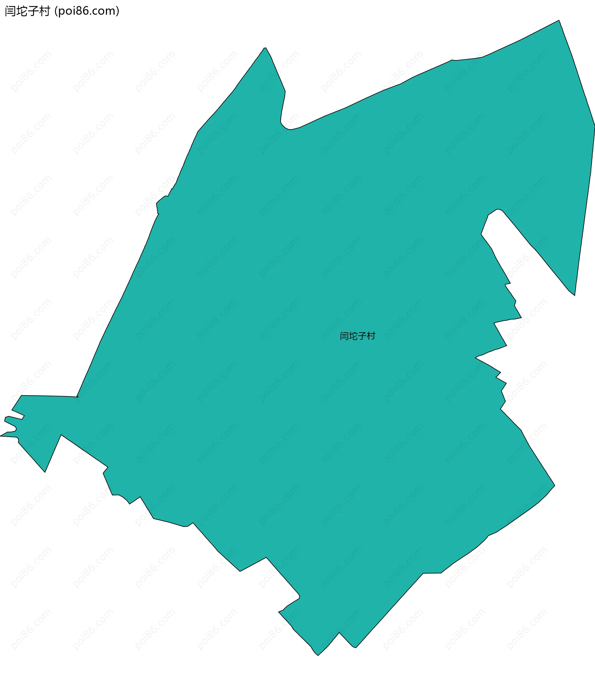 闫坨子村边界地图