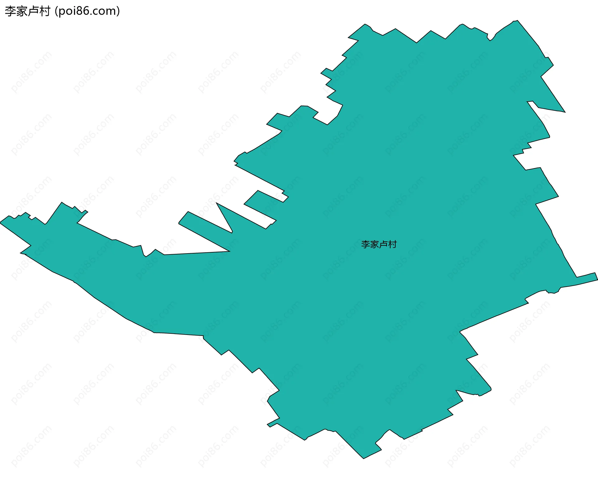 李家卢村边界地图