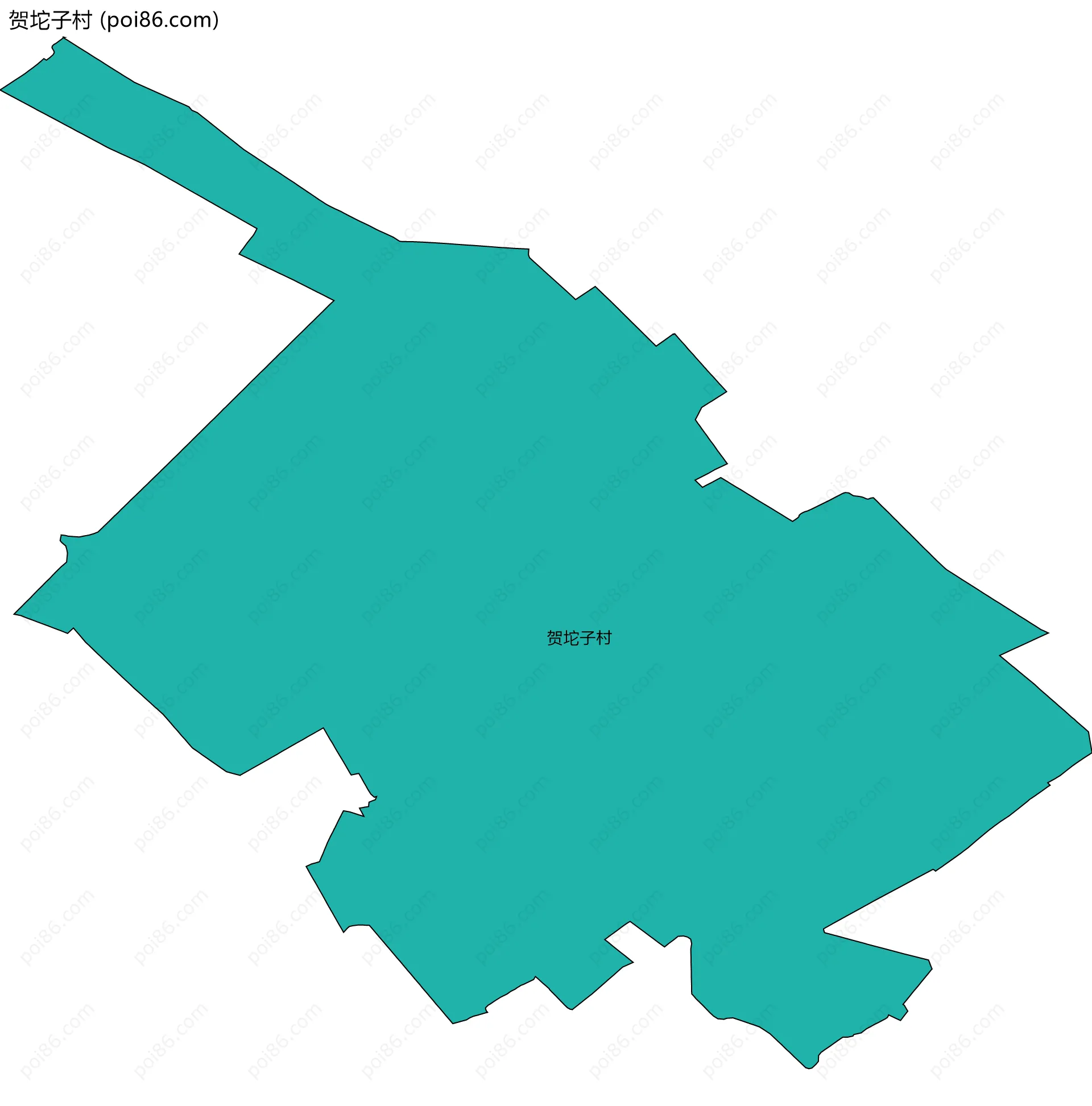 贺坨子村边界地图