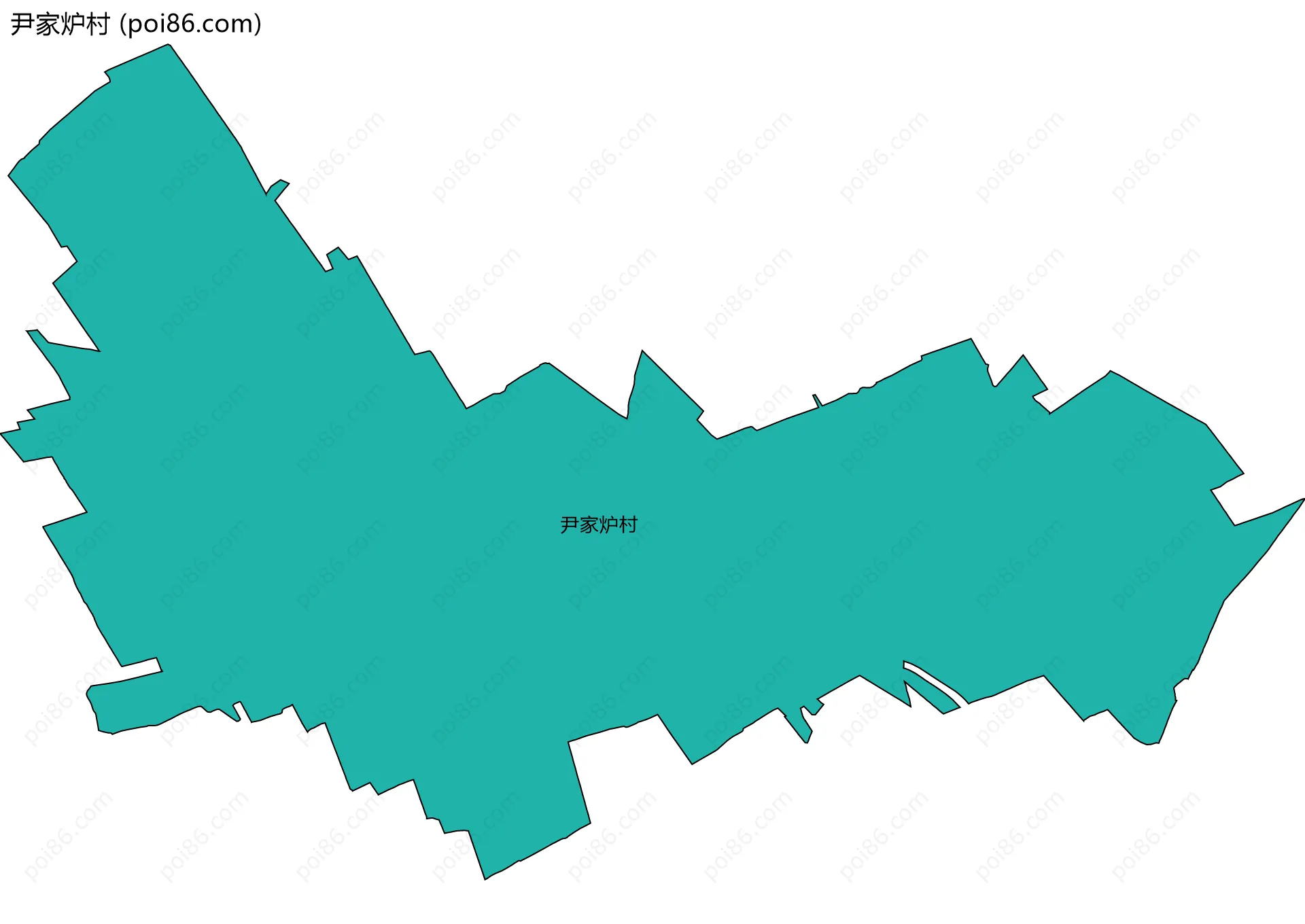 尹家炉村边界地图