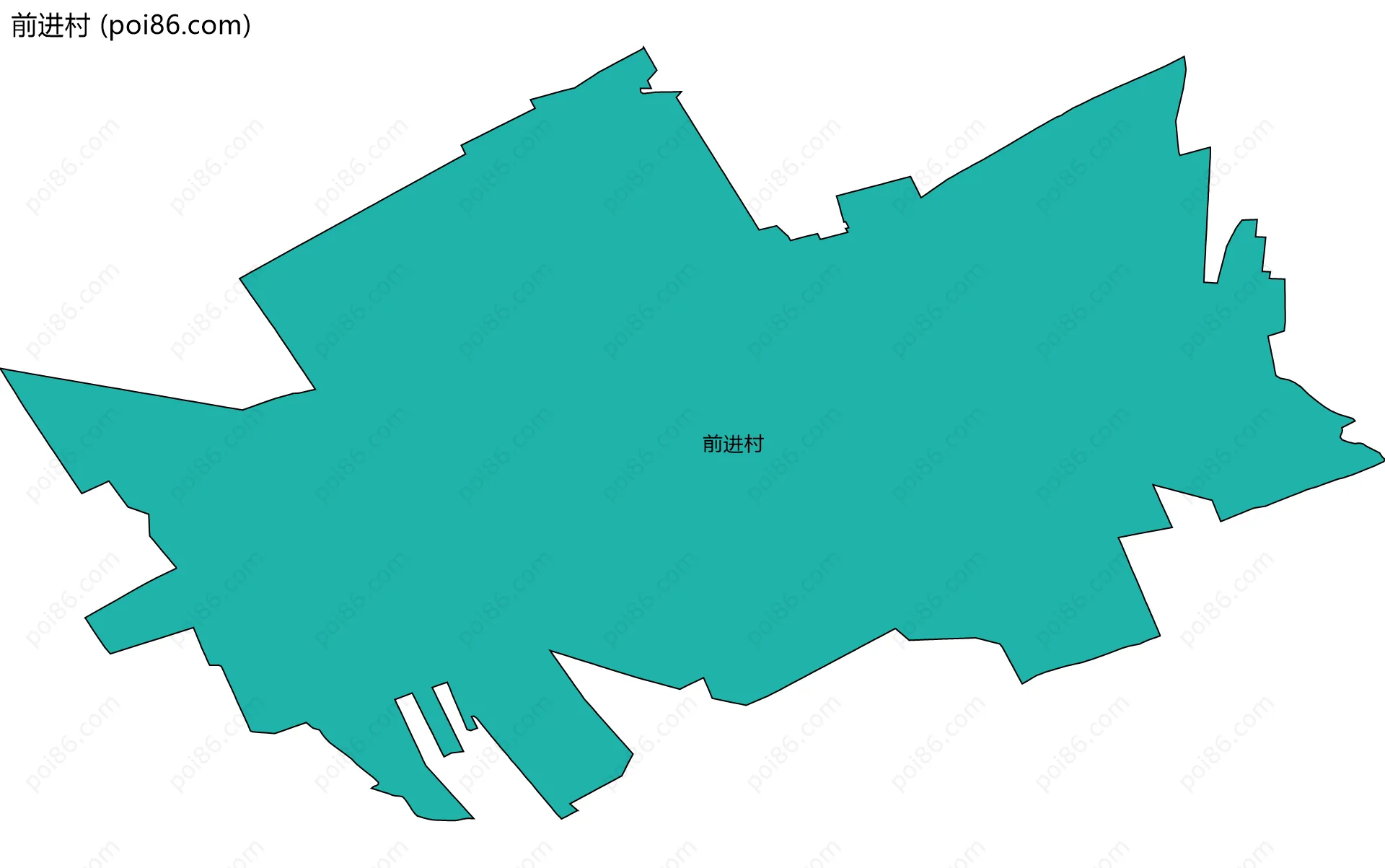 前进村边界地图