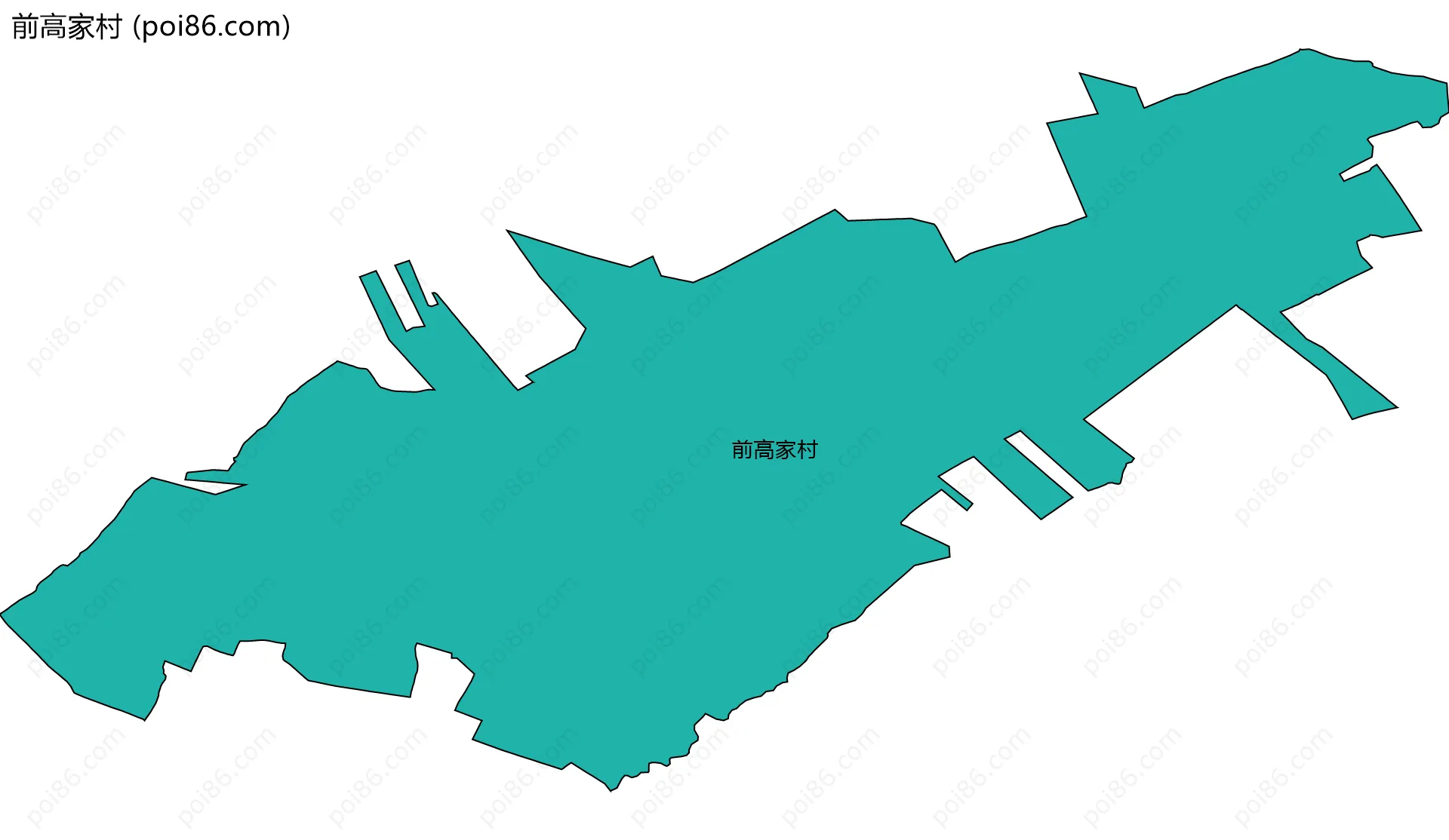 前高家村边界地图