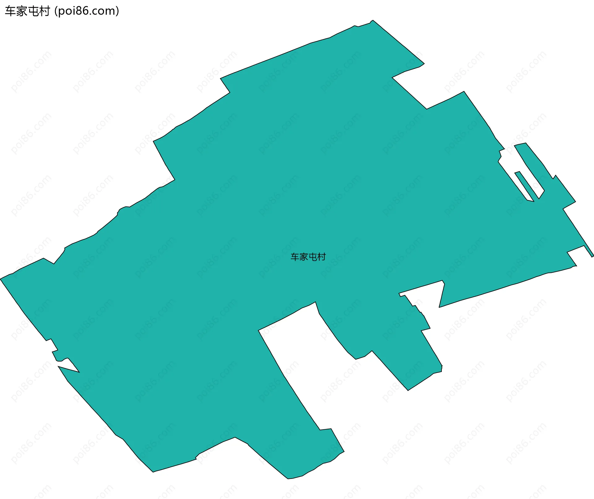 车家屯村边界地图
