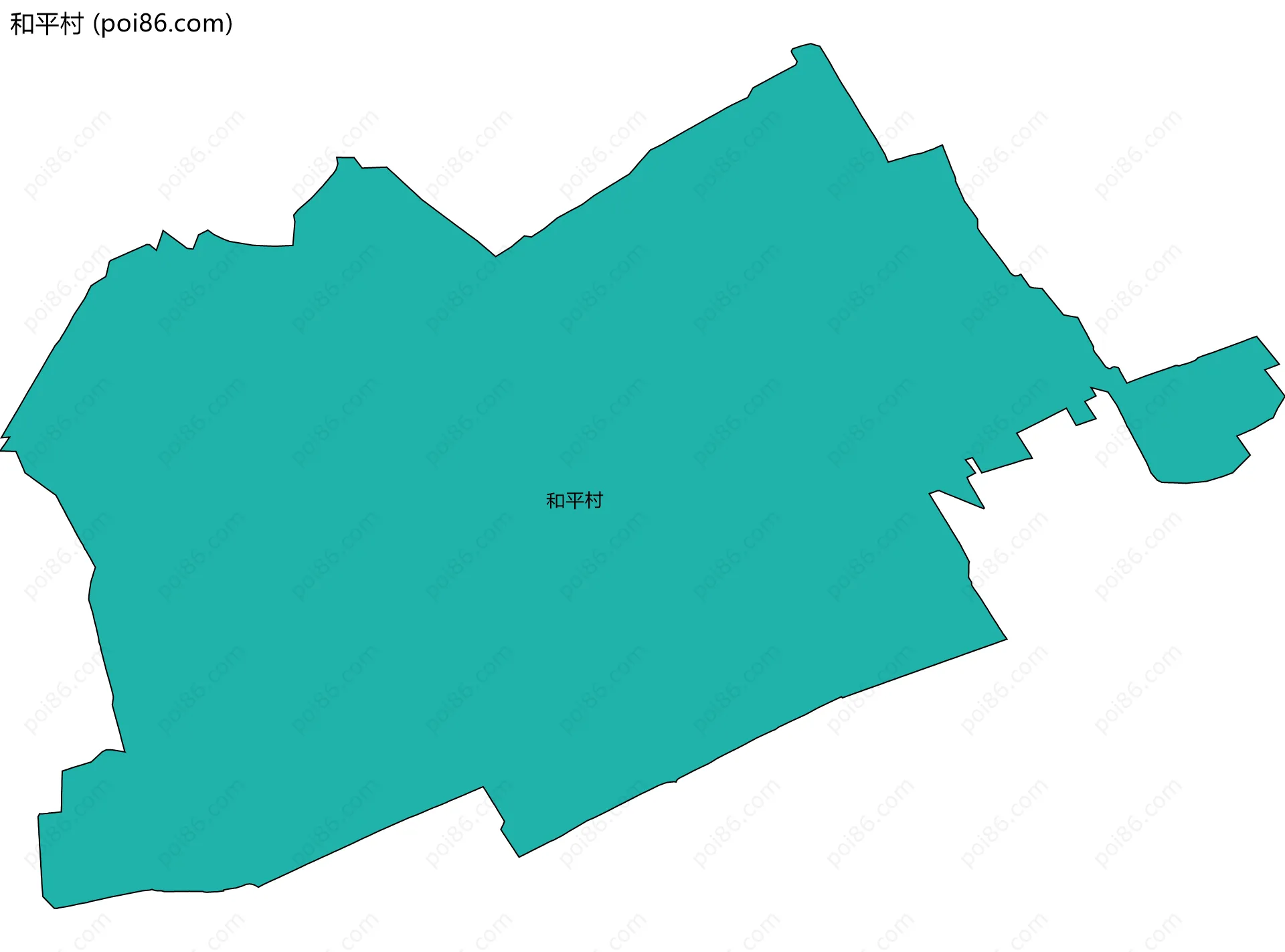 和平村边界地图