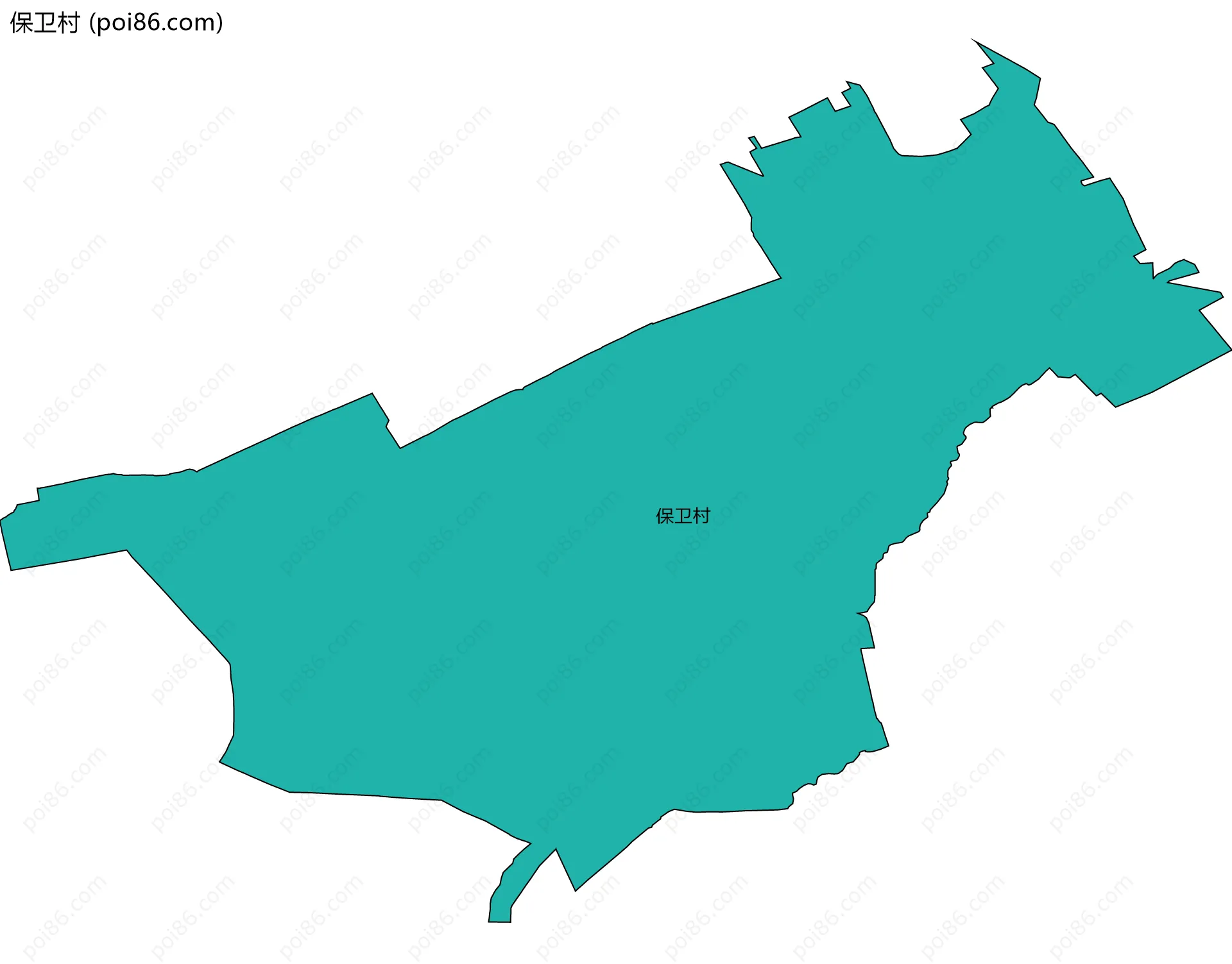 保卫村边界地图