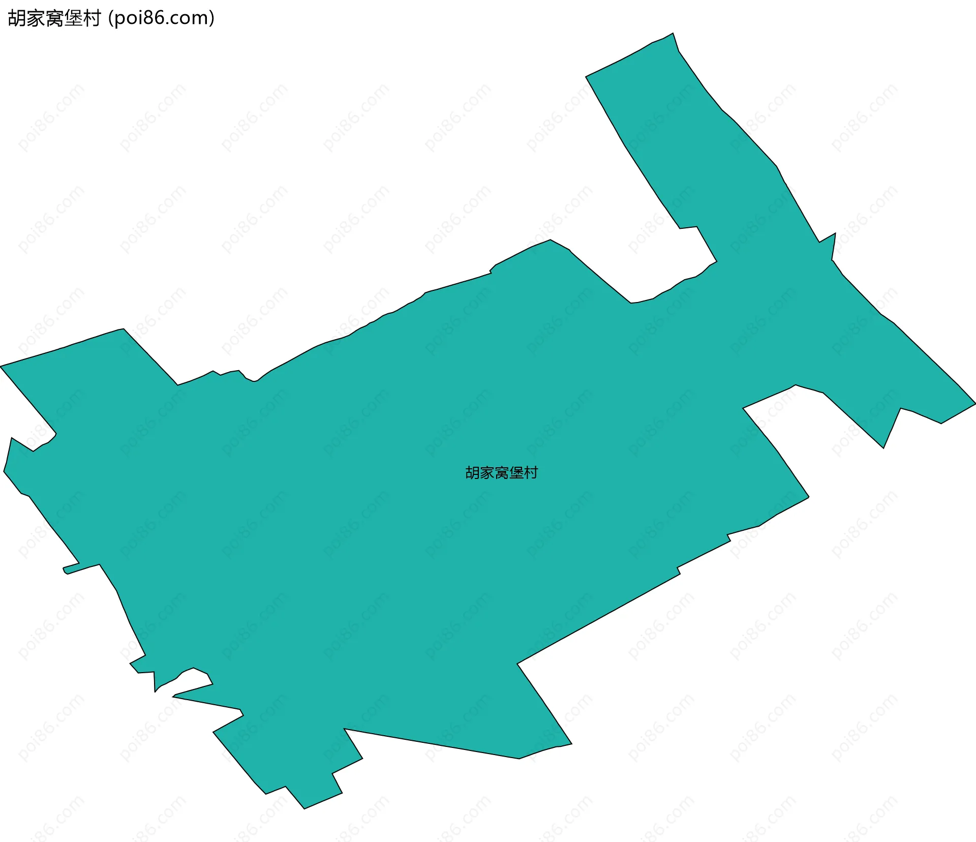 胡家窝堡村边界地图